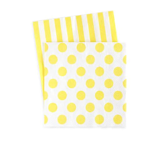 Yellow Cocktail Napkin