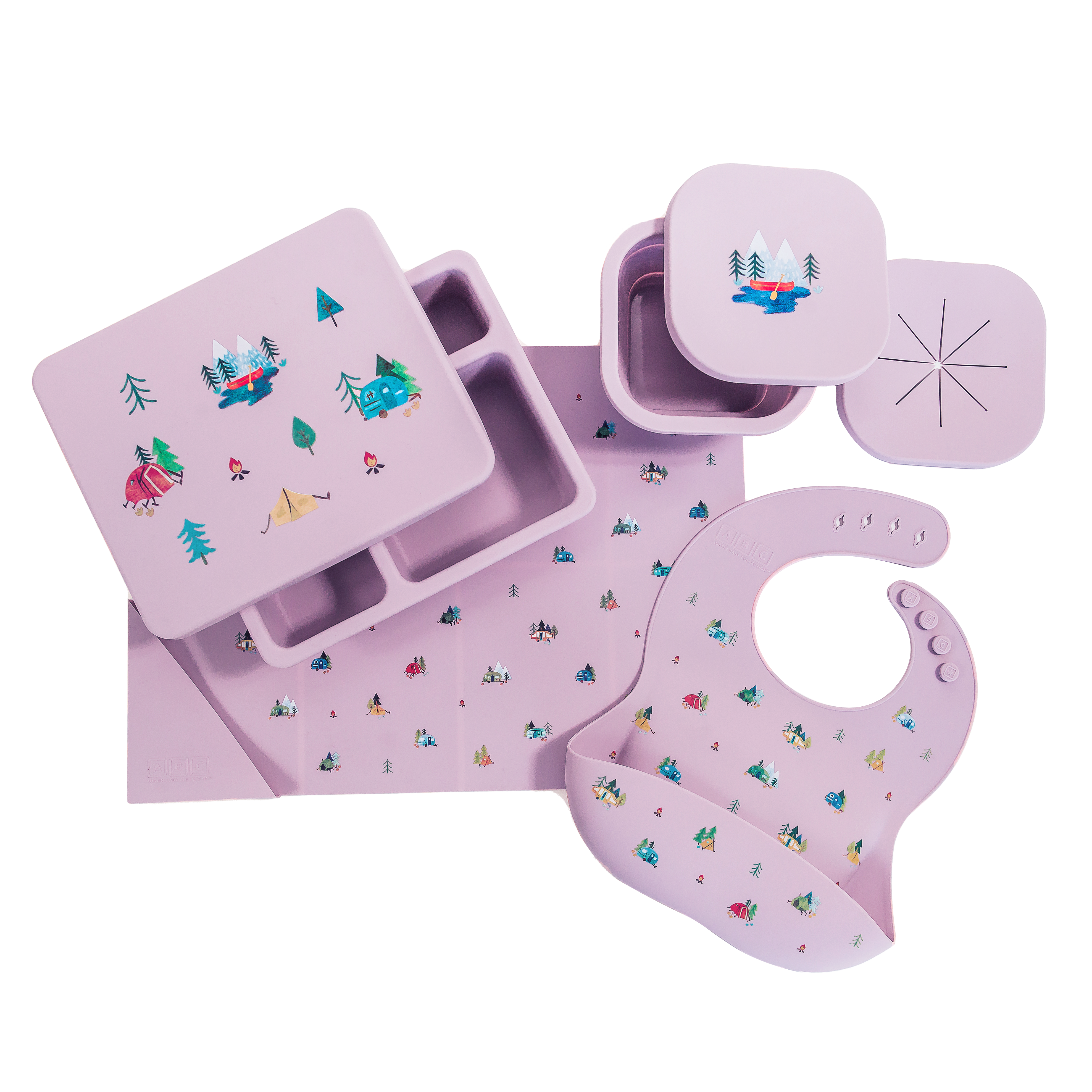 Silicone Mealtime Bundle Camper Violet
