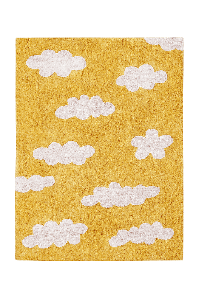 Washable Rug Clouds Mustard - Clouds