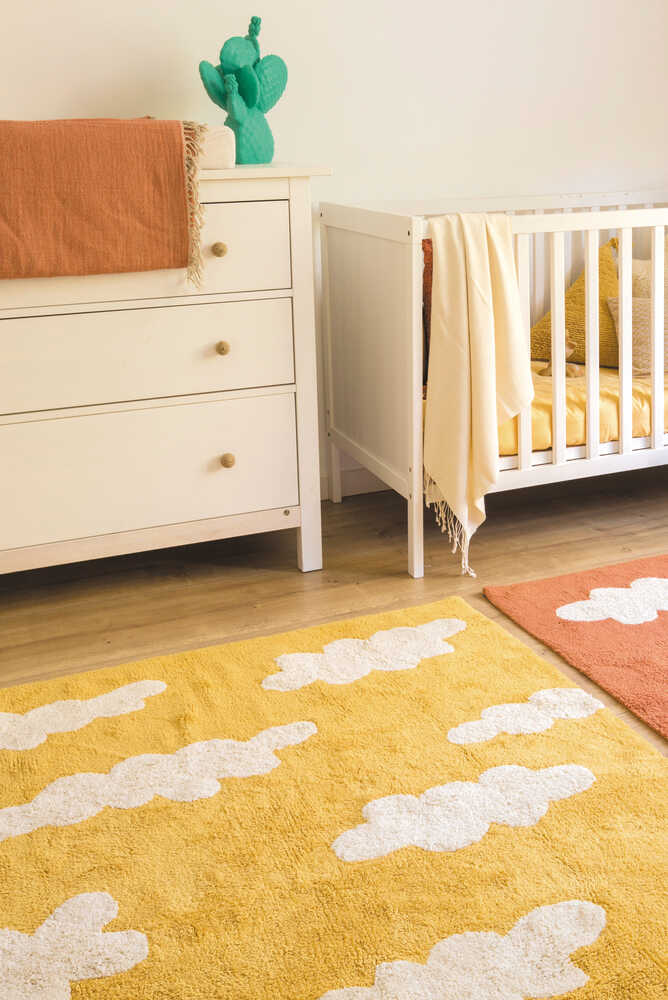 Washable Rug Clouds Mustard - Clouds