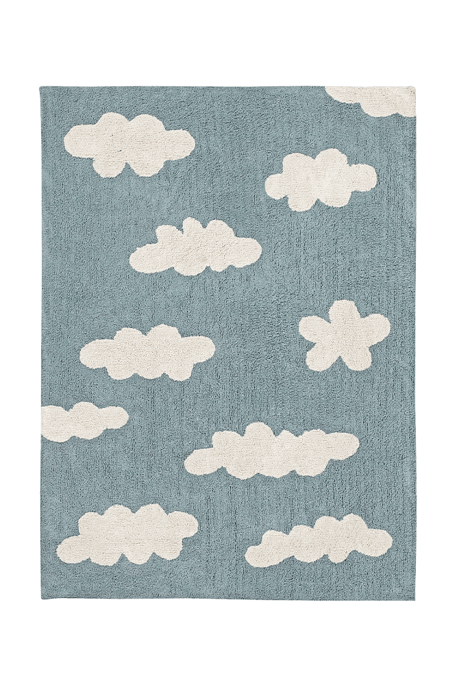 Washable Rug Clouds Vintage Blue - Clouds