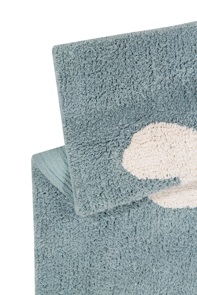 Washable Rug Clouds Vintage Blue - Clouds