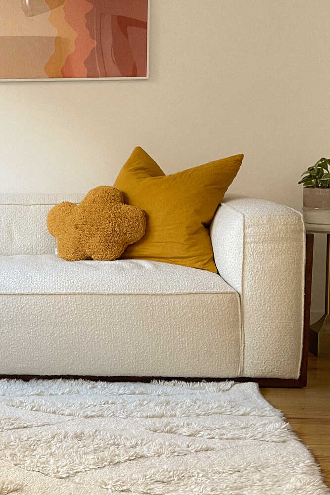 Cushion Cloud Mustard - Clouds