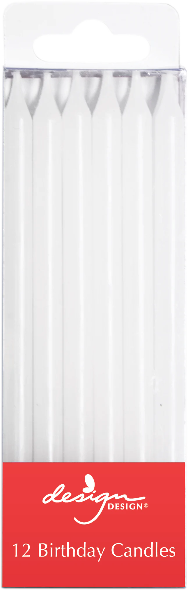 Tall White Birthday Candles