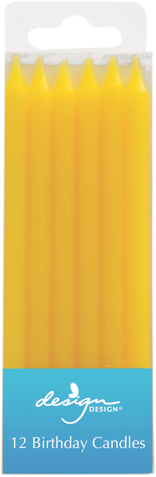 Tall Yellow Birthday Candles