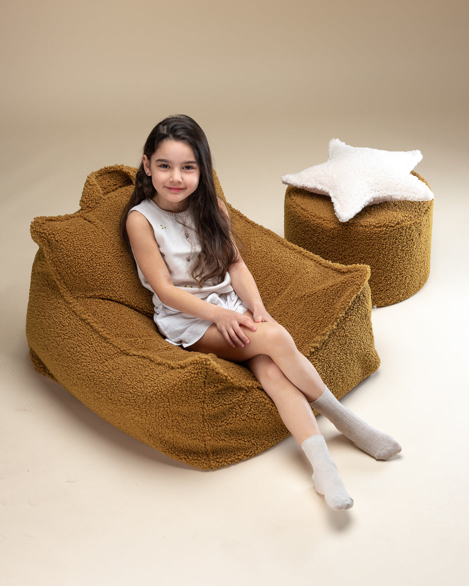 Cream White Star Cushion