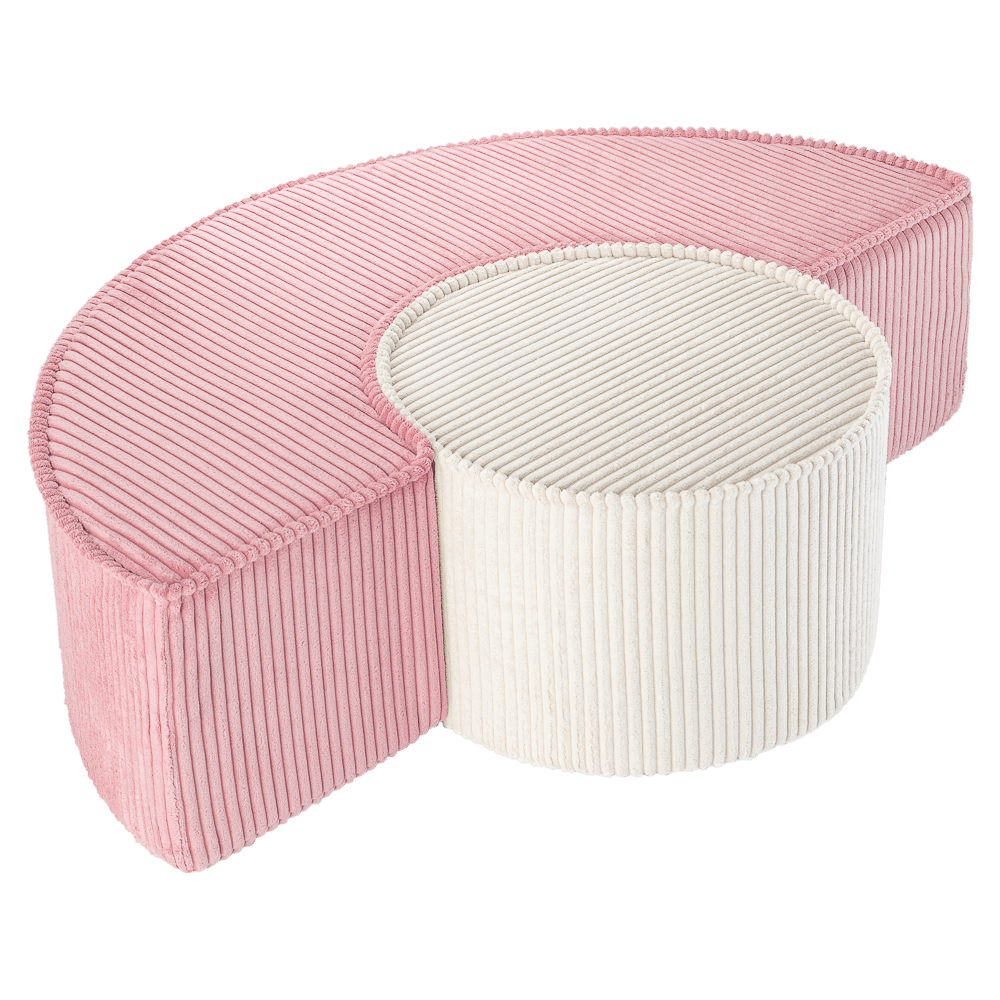 Pink Mousse Pouffe Set