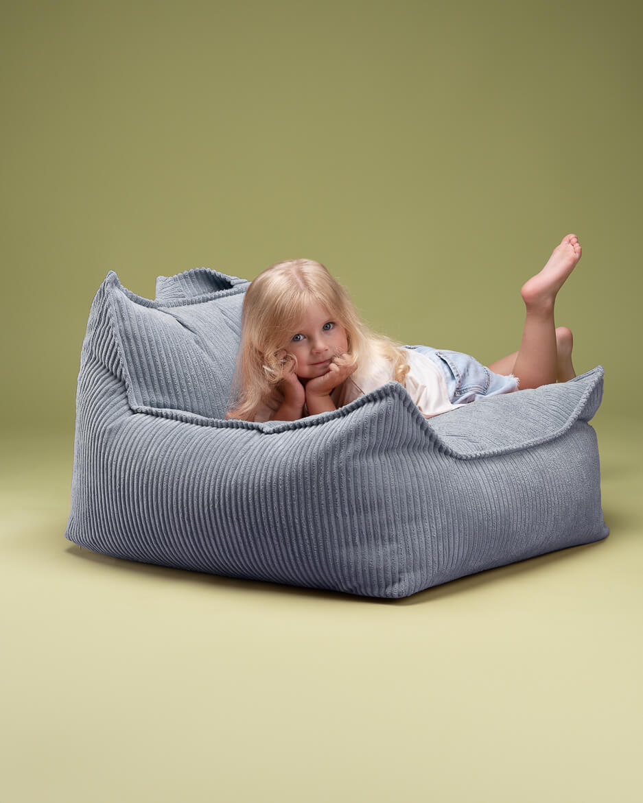 Blueberry Blue Beanbag Chair