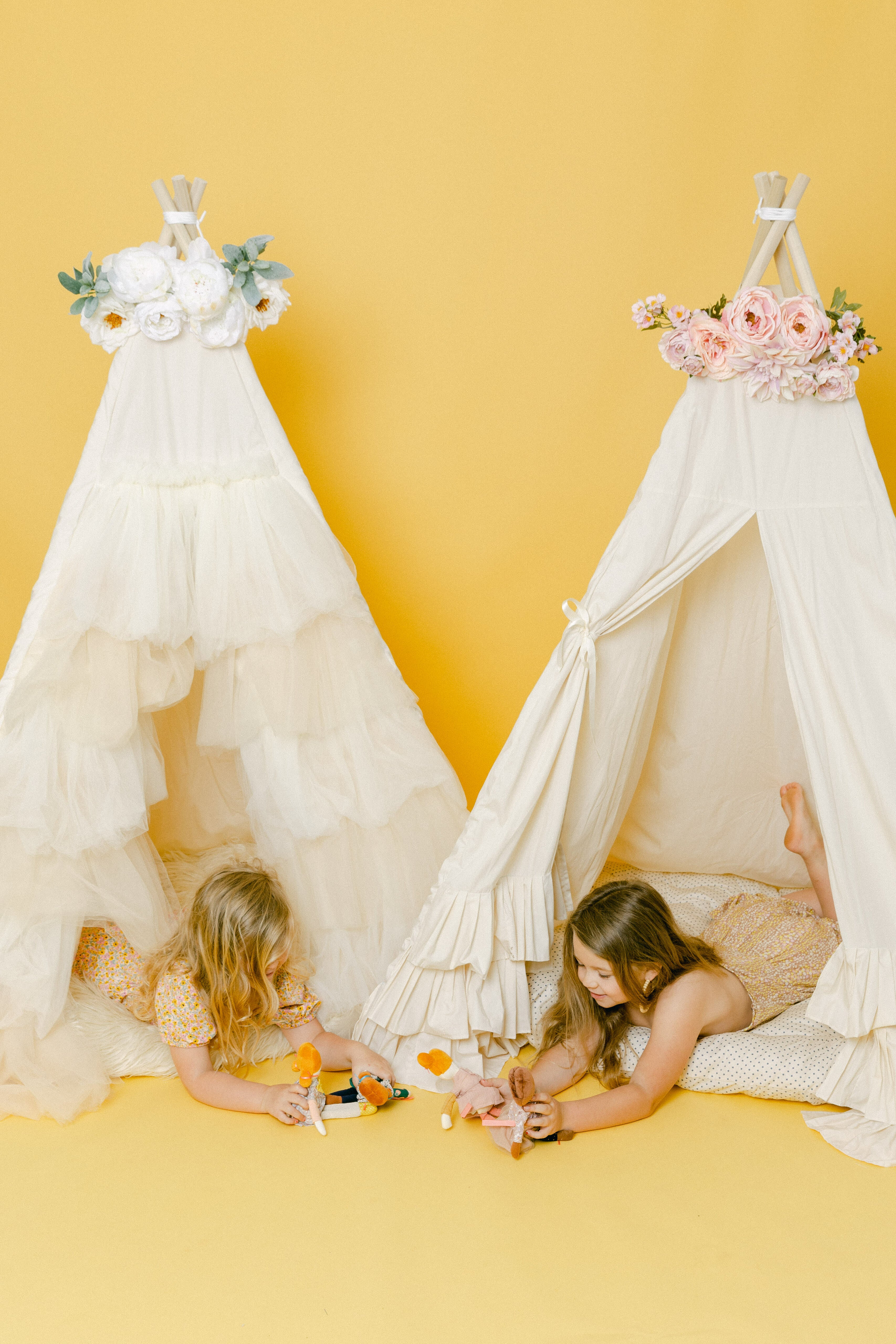 The Ivory Tulle Ruffle Play Tent