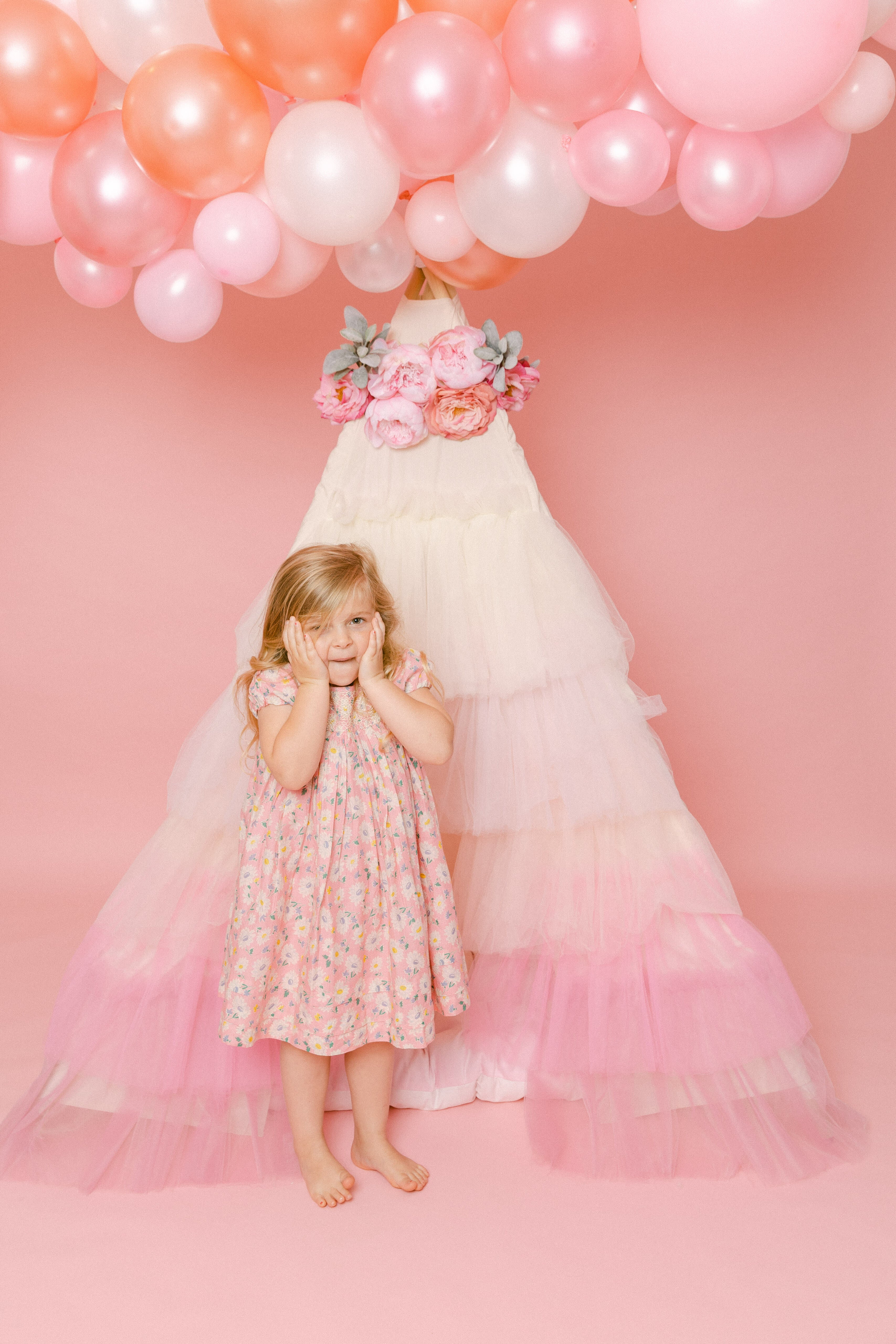 The Pink Ombre Tulle Play Tent