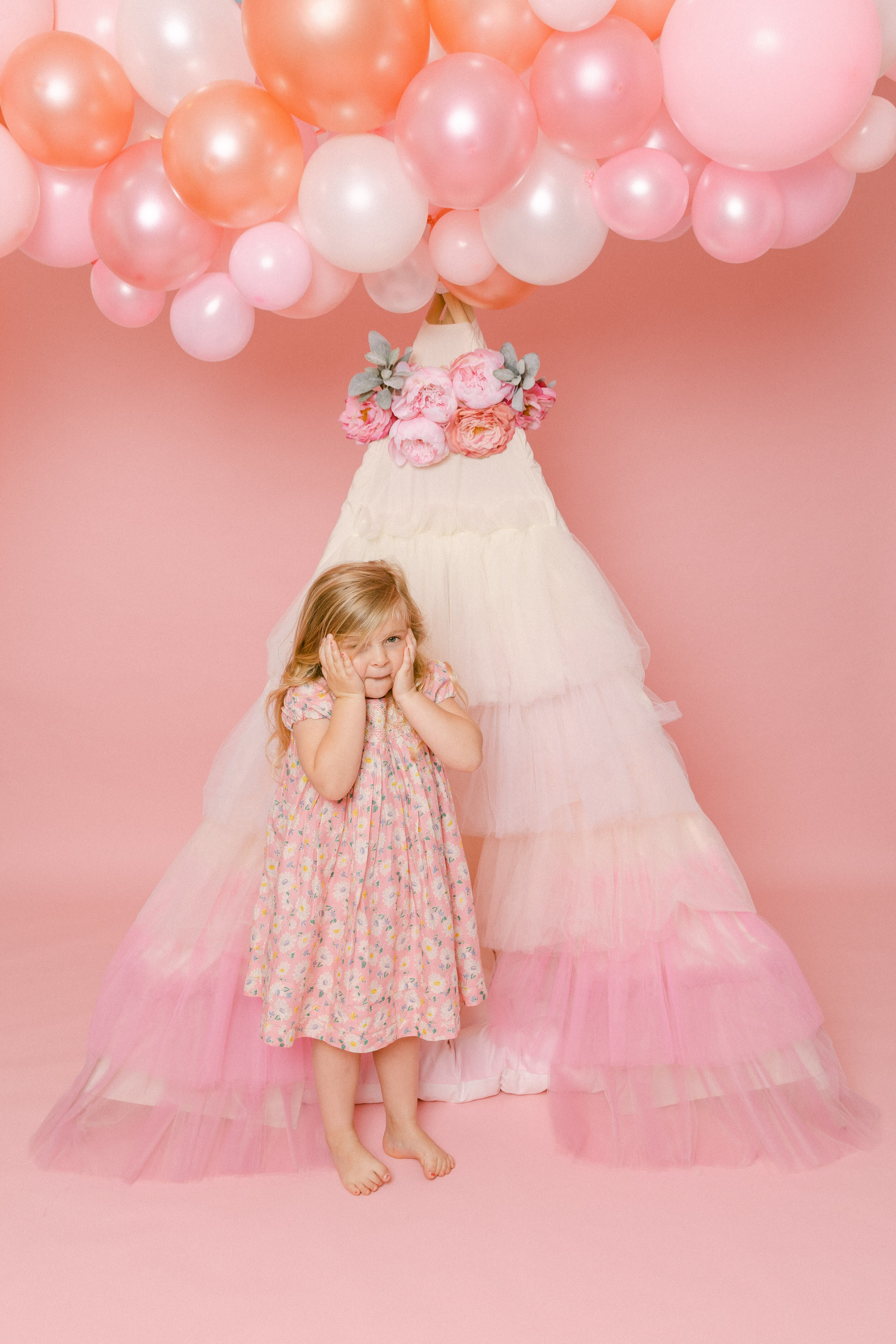 The Pink Ombre Tulle Play Tent