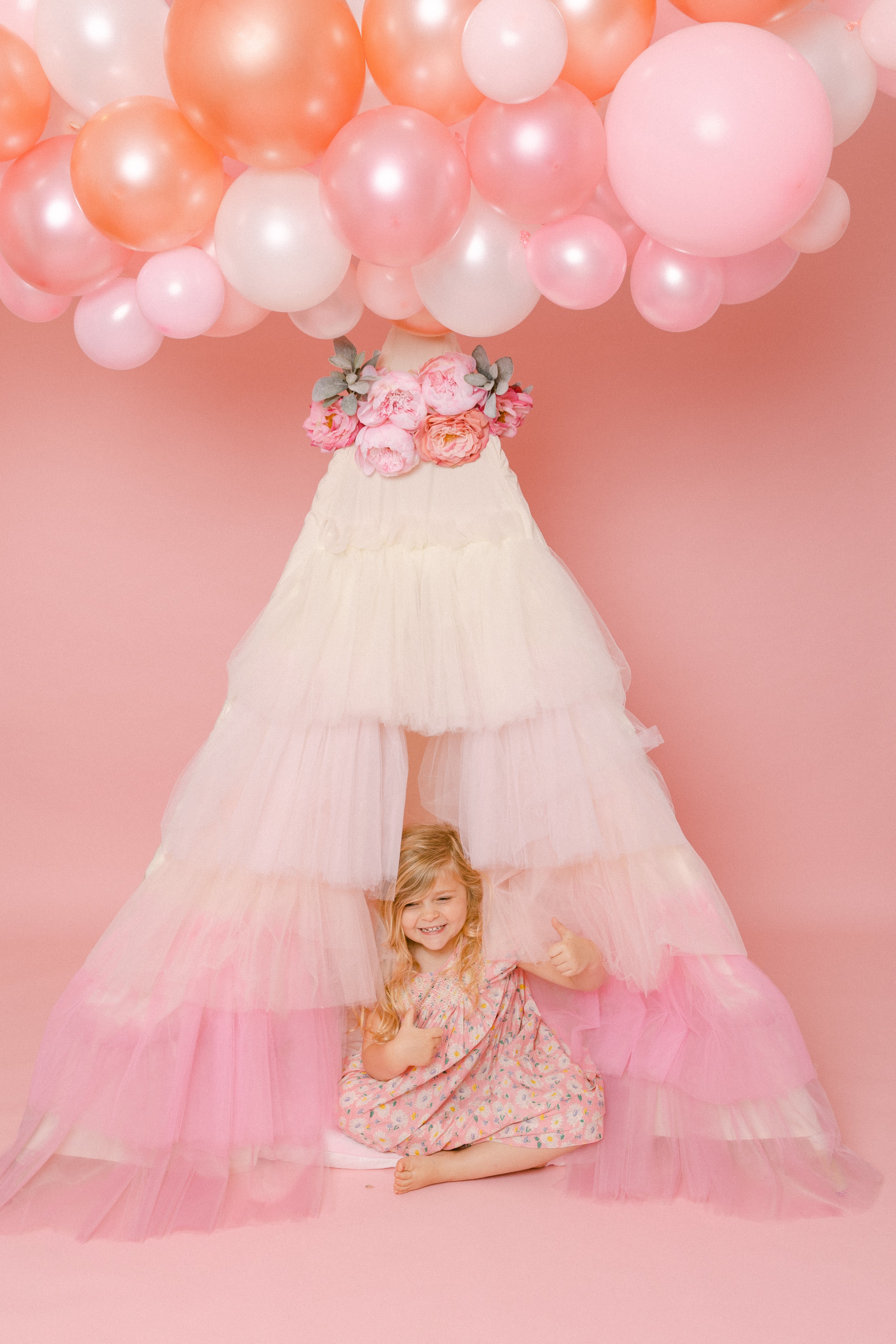 The Pink Ombre Tulle Play Tent