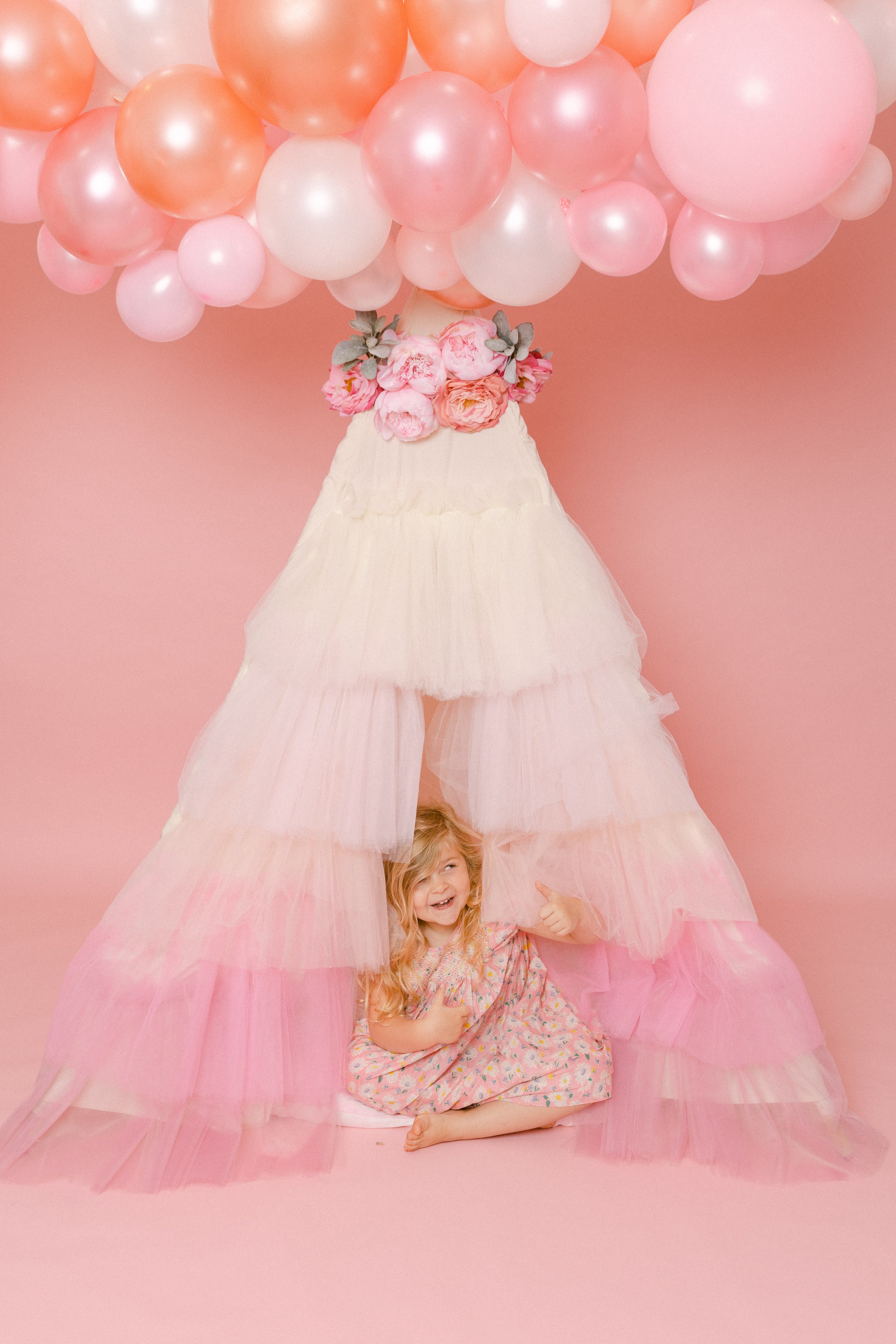 The Pink Ombre Tulle Play Tent