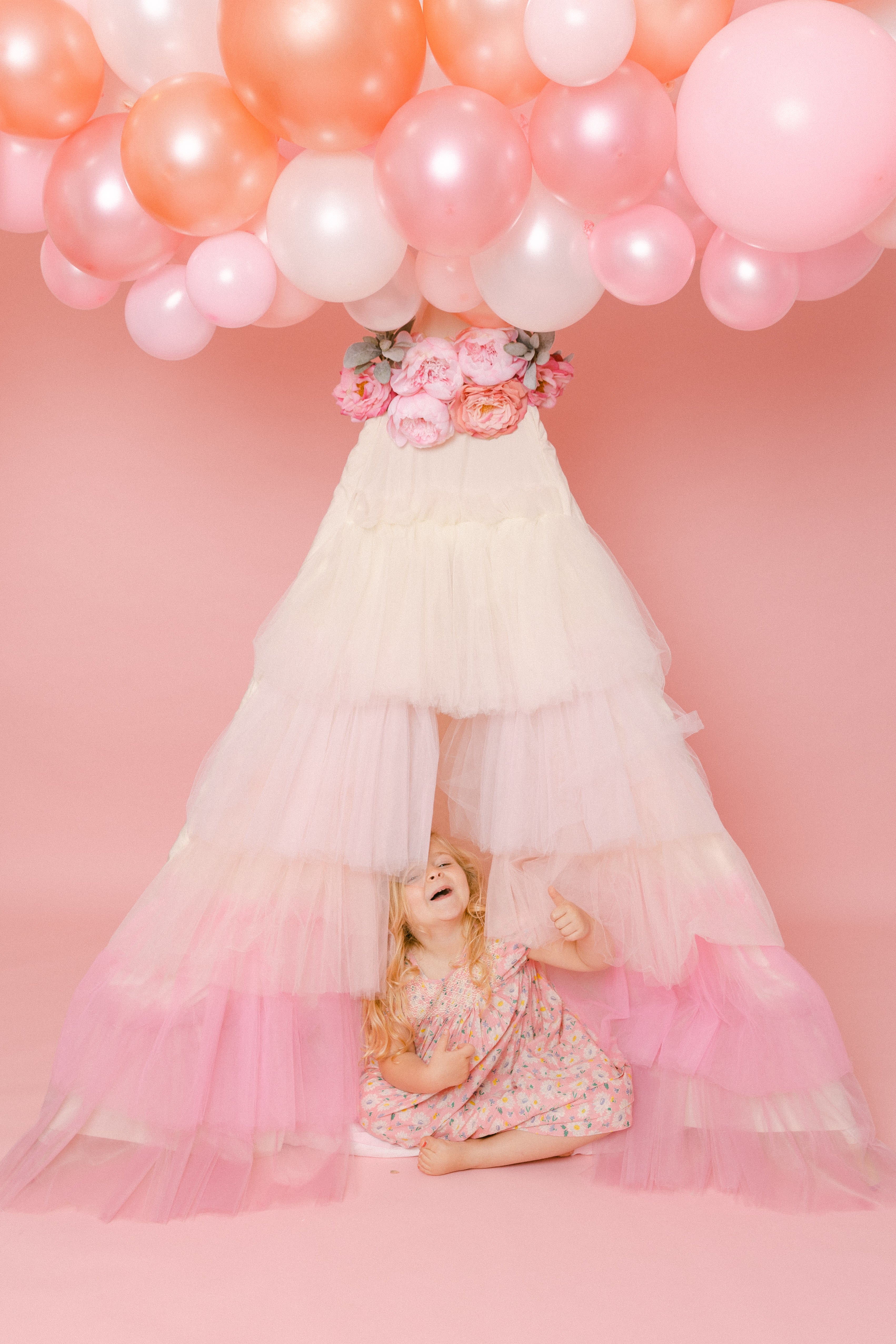 The Pink Ombre Tulle Play Tent