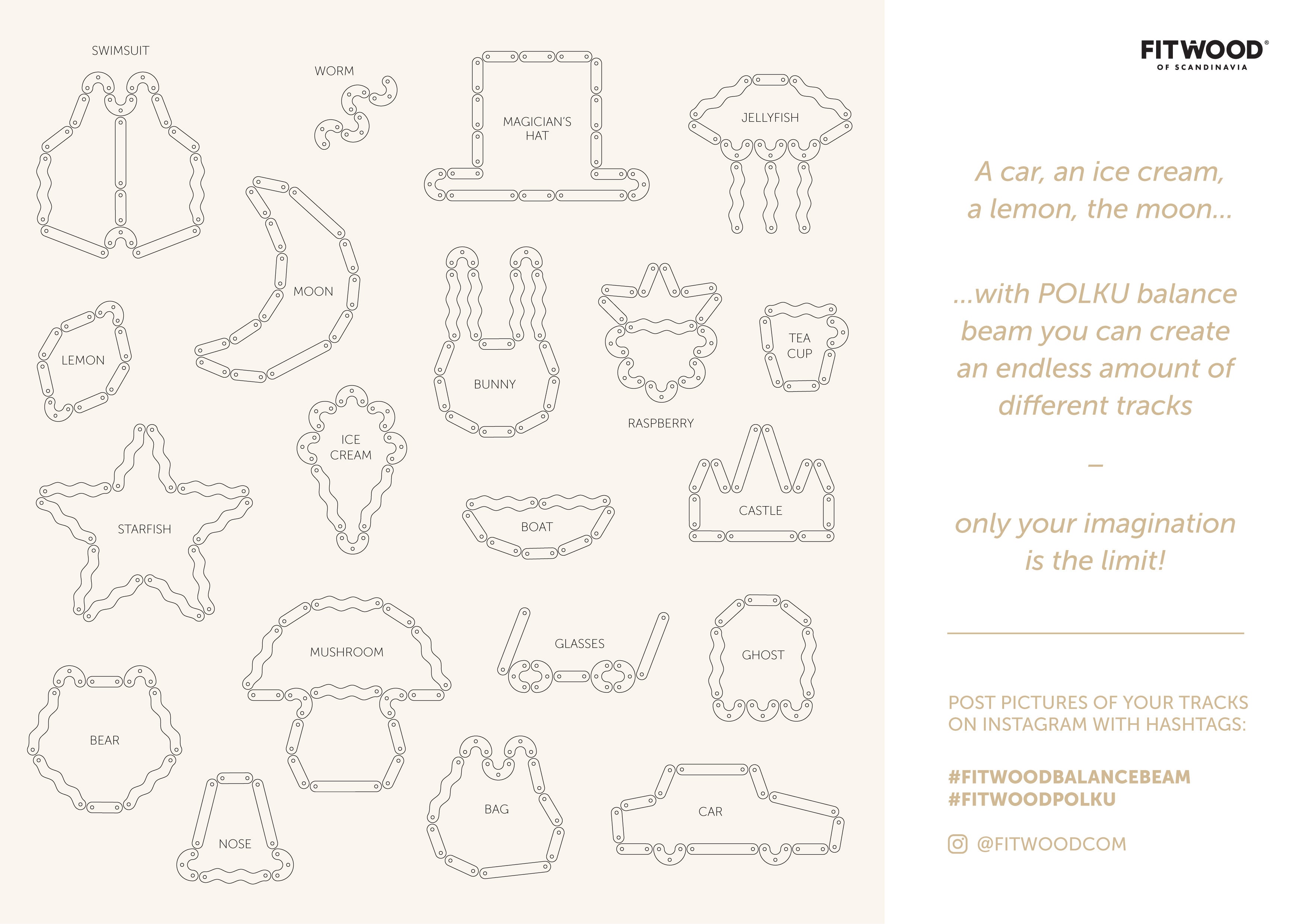 FitWood Polku Balance Beam Balance Boards & Beams