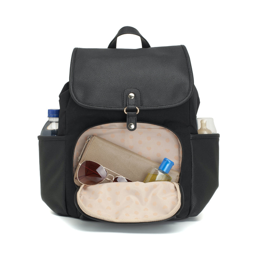 Freddie Vegan Leather Backpack Black