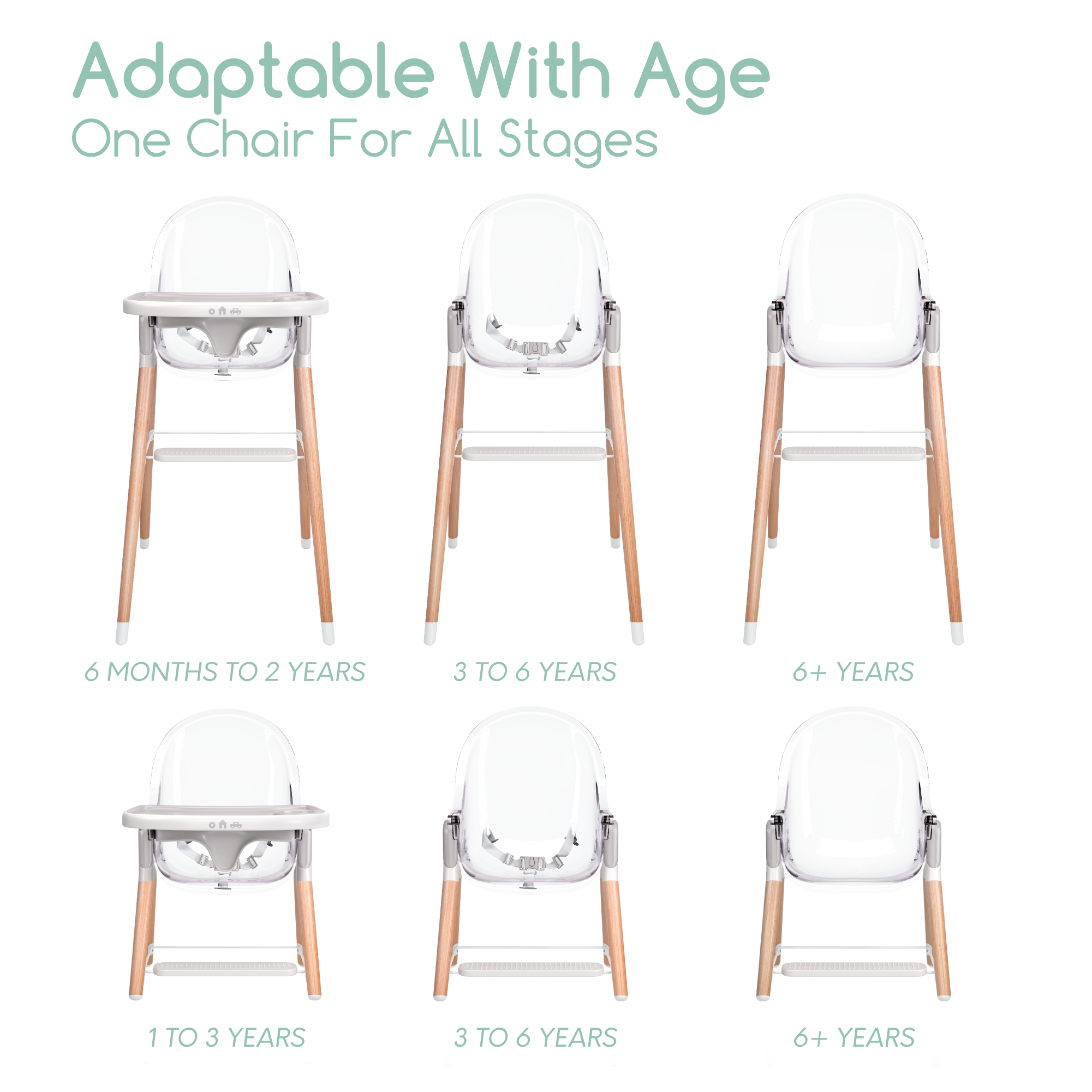 Children Of Design 6 In 1 Deluxe High Chair