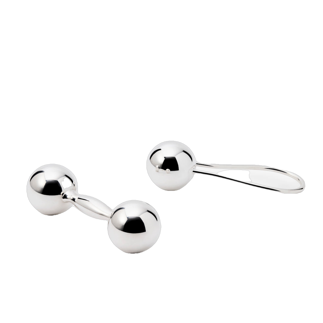Areaware Harmony Ball Sterling Silver Baby Rattle Rattles