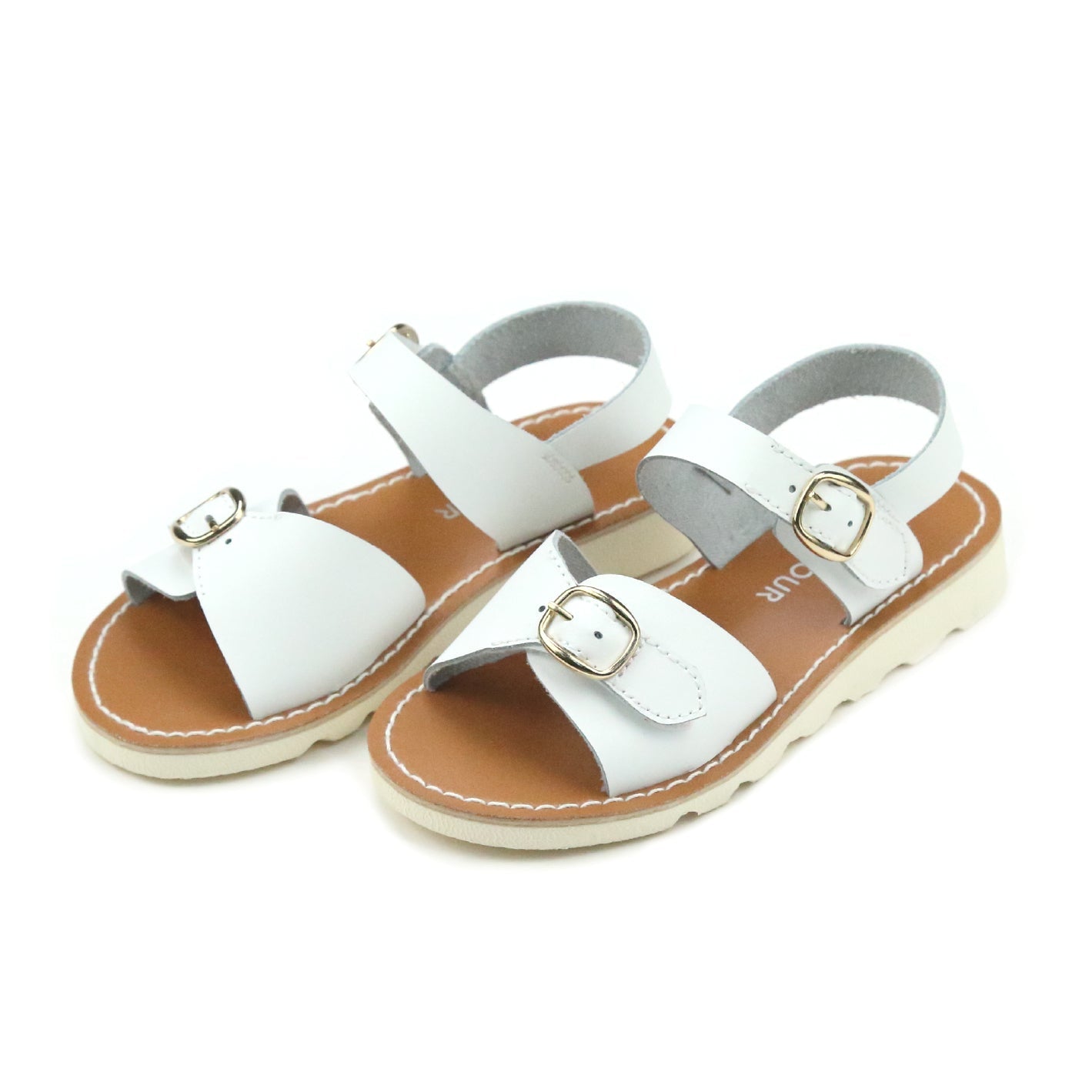 Hera Sandals Buckled White Girls Sandals By L Amour hera-sandals-buckled-white-girls-sandals-by-l-amour