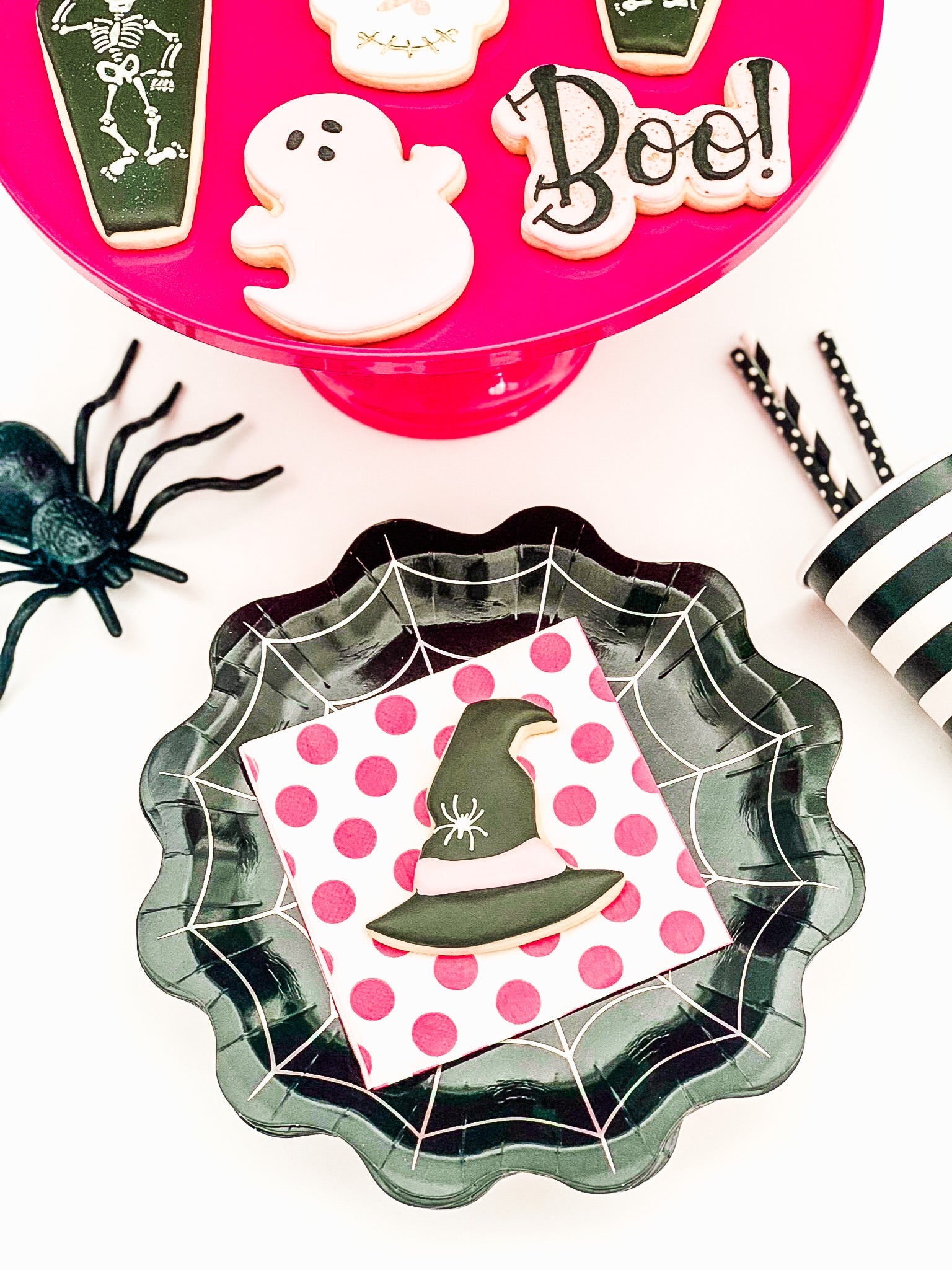 Sprinkles & Confetti | Party Boxes & Party Supplies Halloween Holographic Spider Web Shaped Plate by Sprinkles & Confetti | Party Boxes & Party Supplies