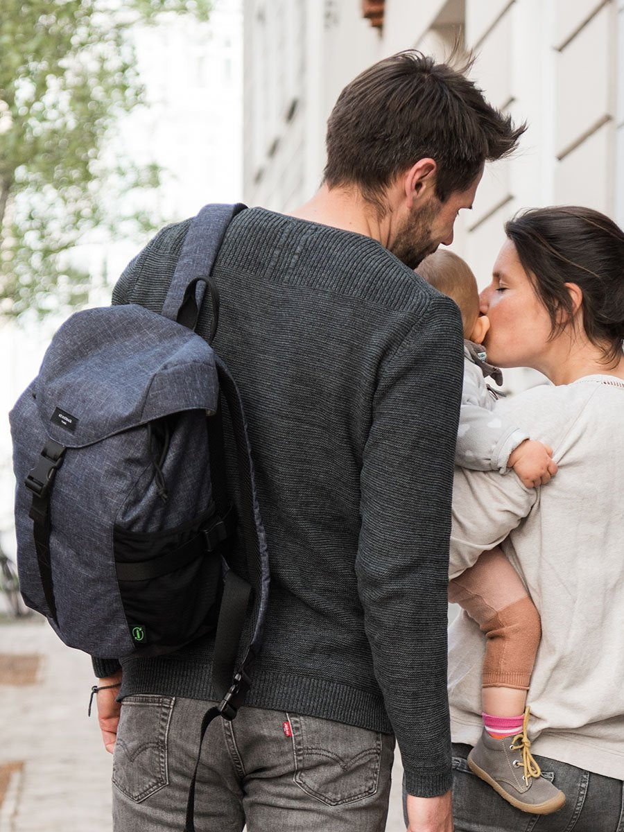 Storksak Unisex Eco Backpack Navy Backpacks