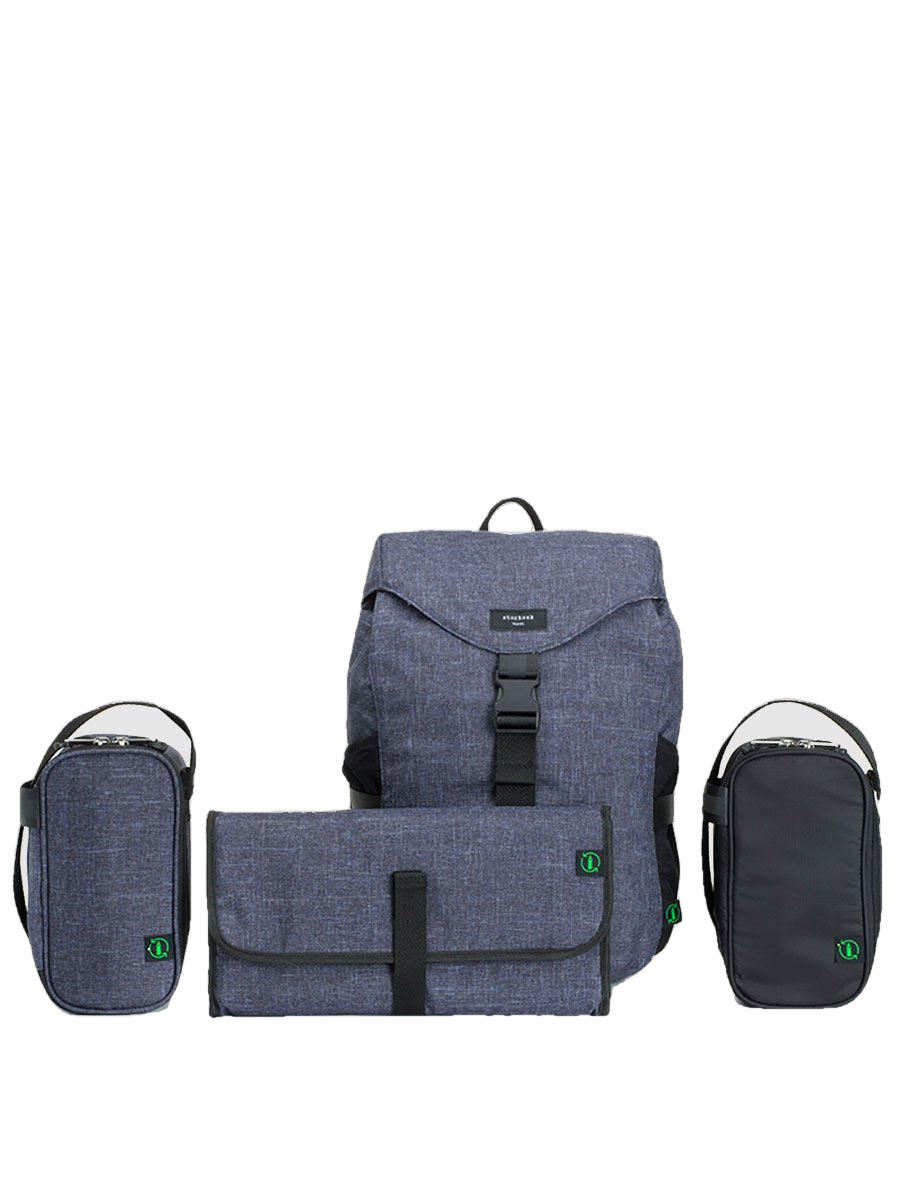 Storksak Unisex Eco Backpack Navy Backpacks