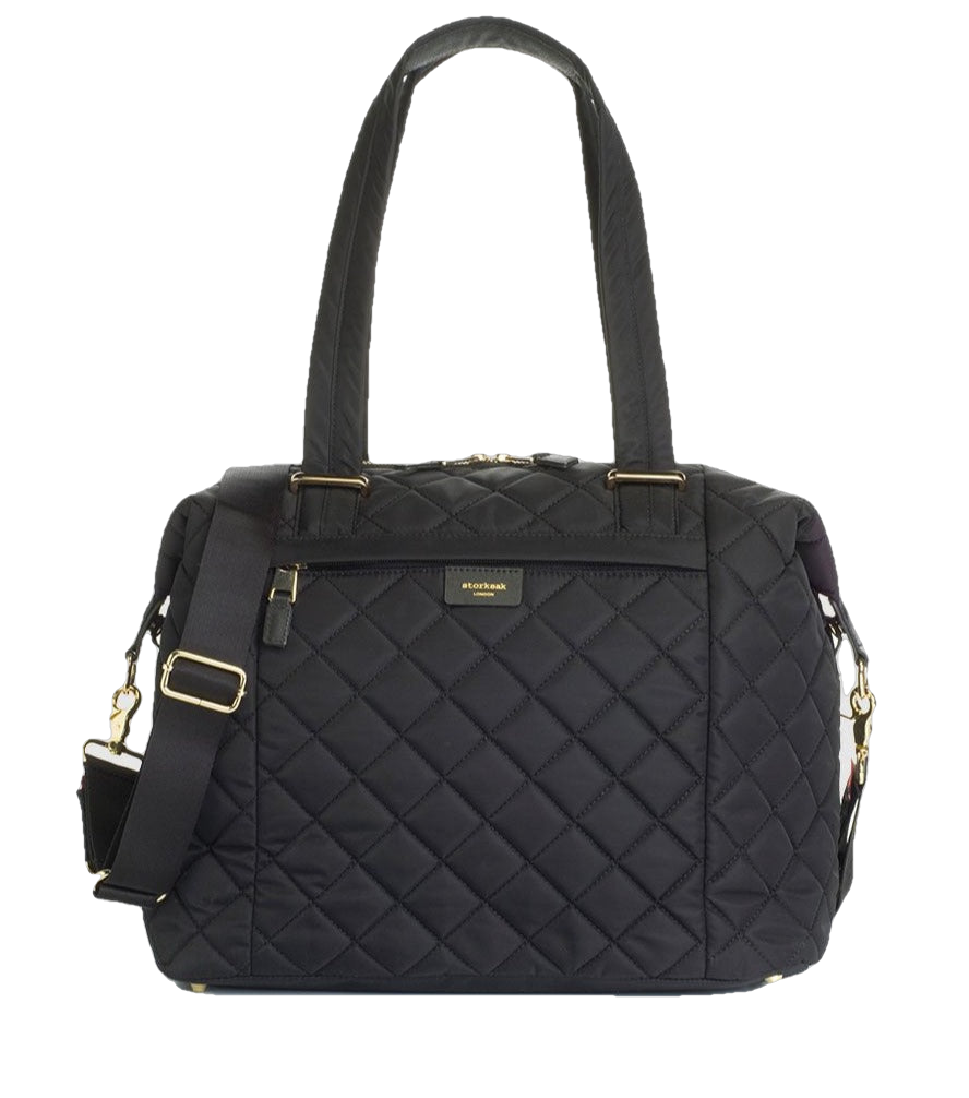 Storksak Stevie Quilted Black Shoulder Diaper Bag Shoulder Bags