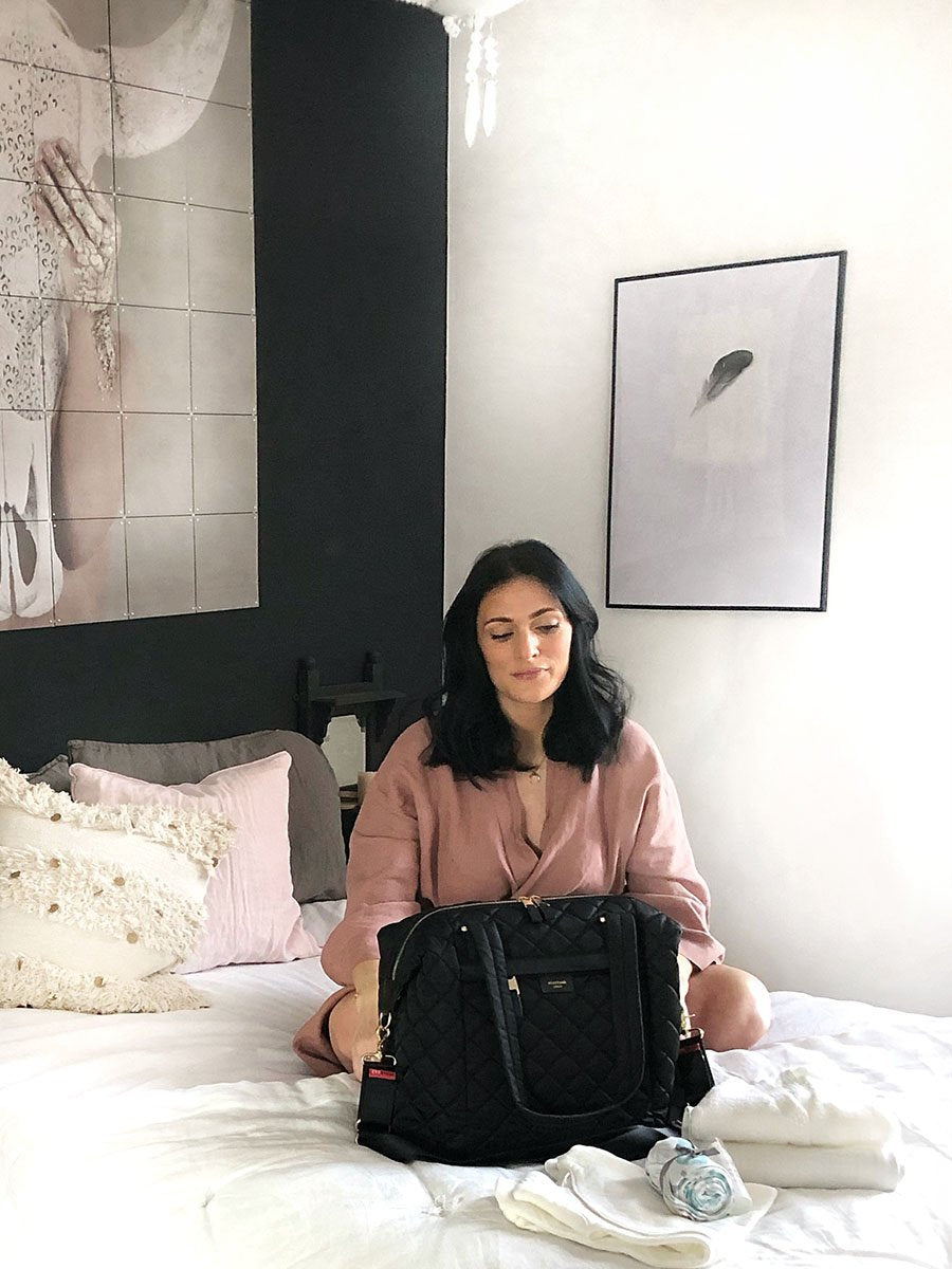 Storksak Stevie Quilted Black Shoulder Diaper Bag Shoulder Bags