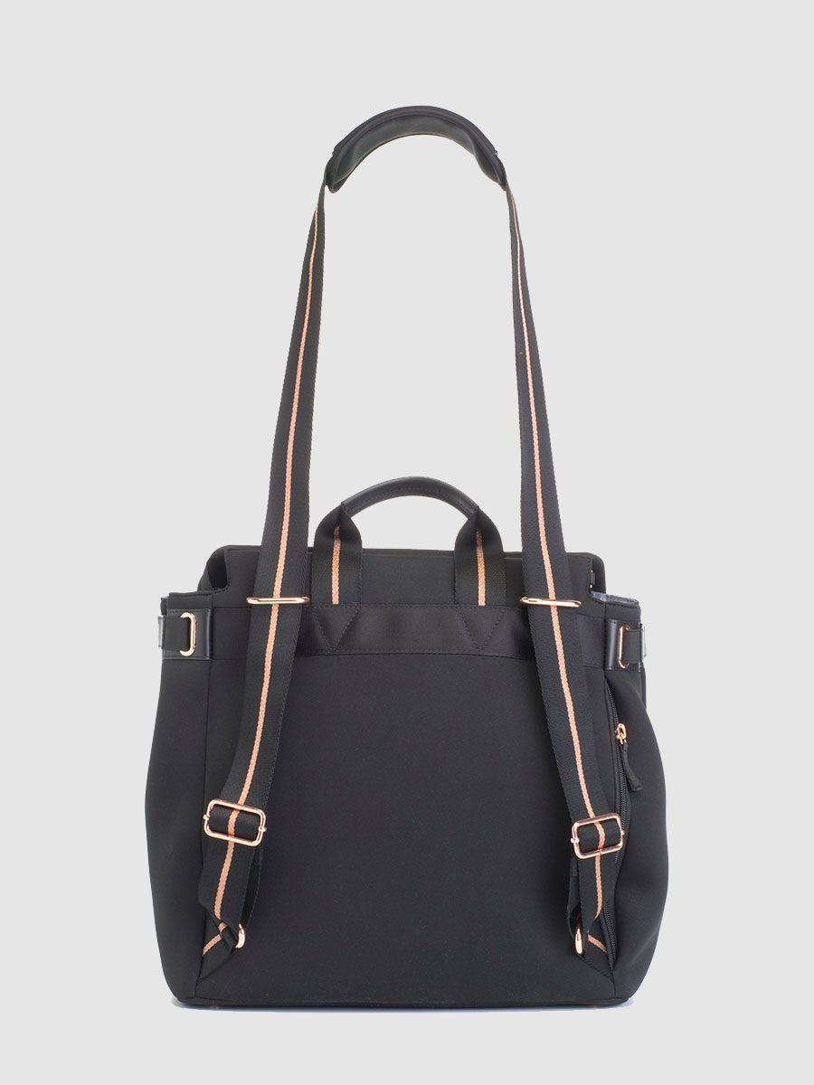 Storksak St James Scuba Black Shoulder Bag Backpack Diaper Bag Shoulder Bags