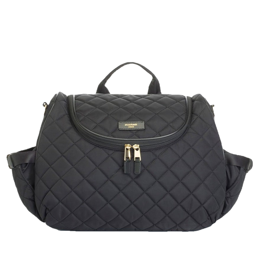 Storksak Poppy Quilt Black Shoulder Diaper Bag Shoulder Bags