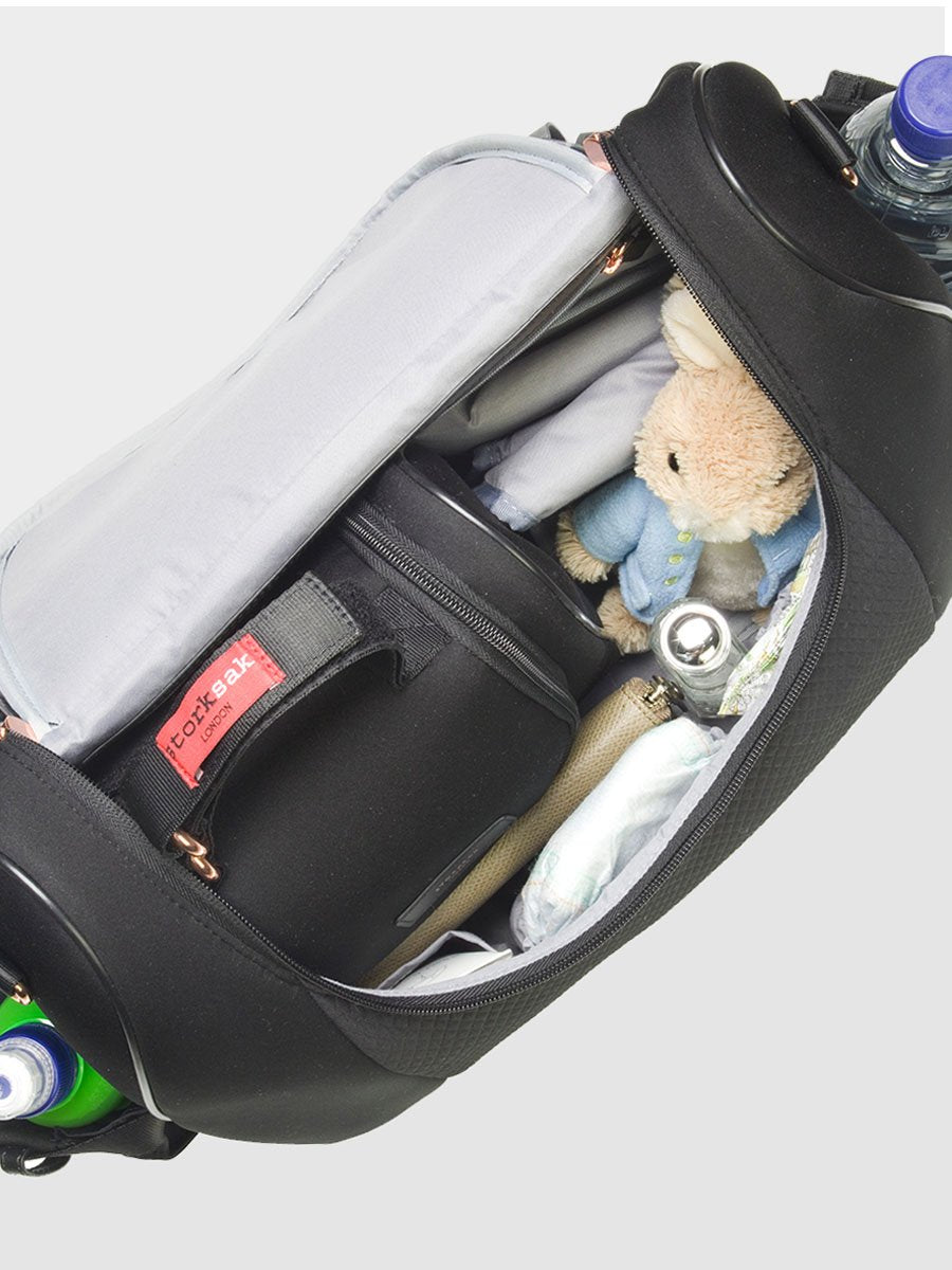 Storksak Poppy Quilt Black Shoulder Diaper Bag Shoulder Bags