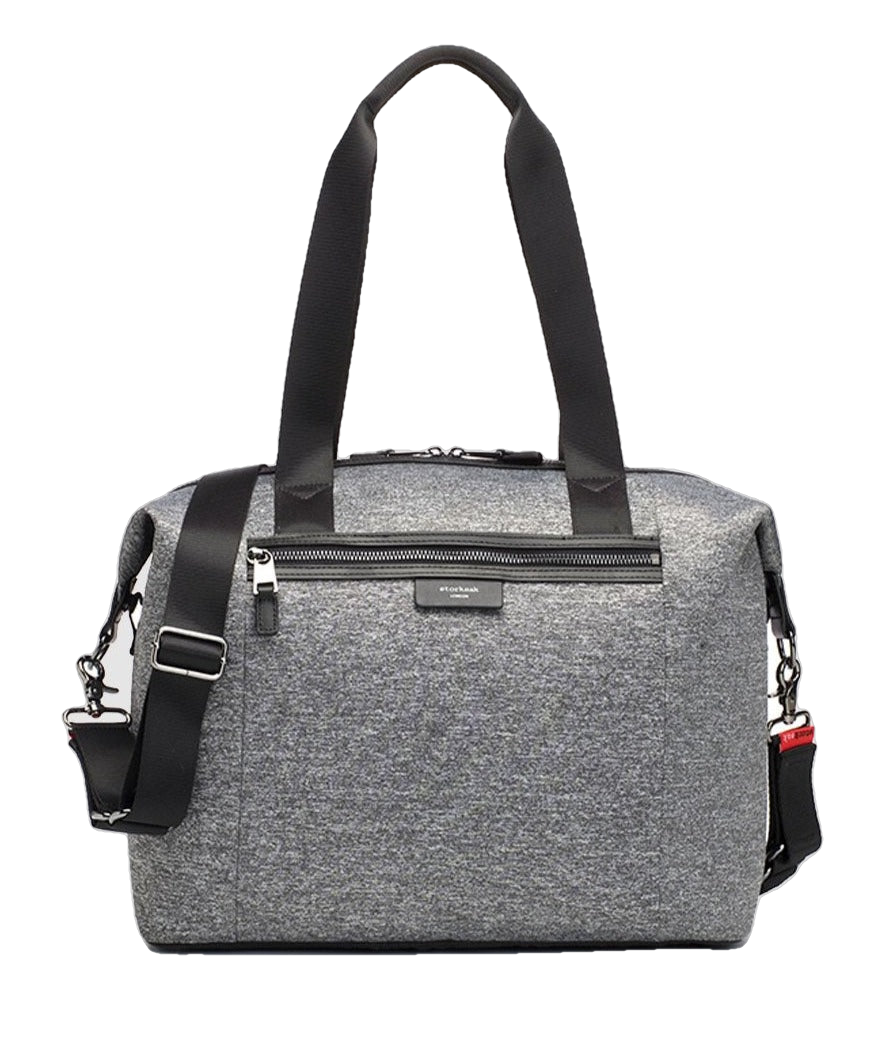 Storksak Stevie Luxe Scuba Grey Shoulder Bags