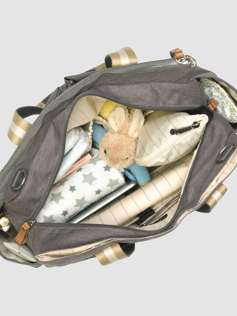 Storksak Eco Shoulder Bag Grey Shoulder Bags