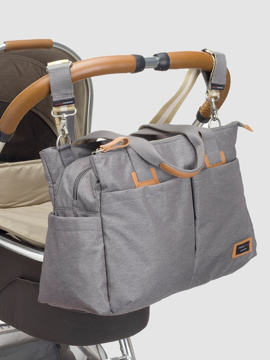 Storksak Eco Shoulder Bag Grey Shoulder Bags