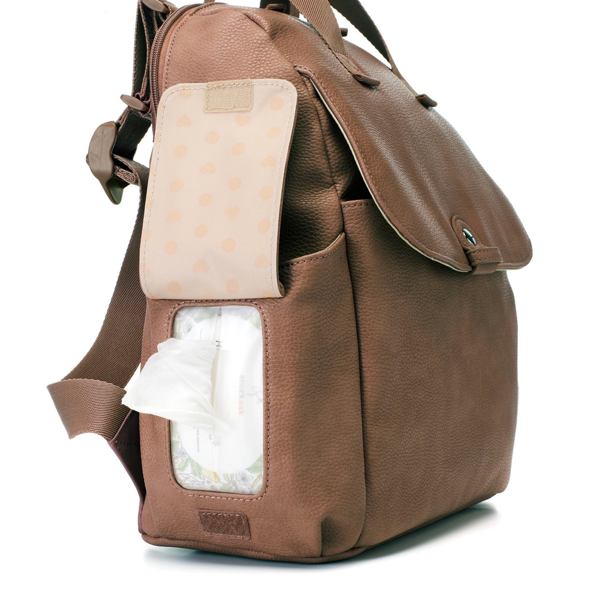 Robyn Vegan Leather Convertible Backpack Tan