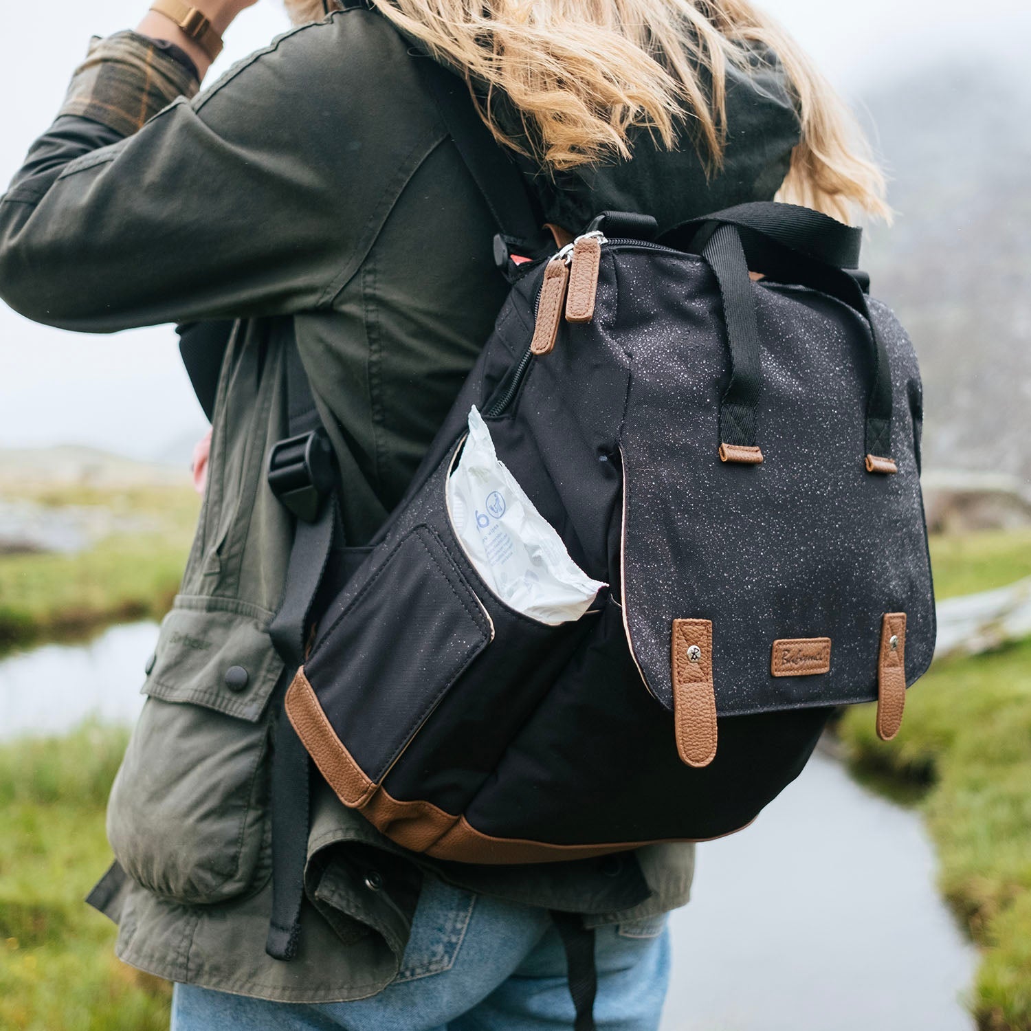 Robyn Eco Convertible Backpack Black