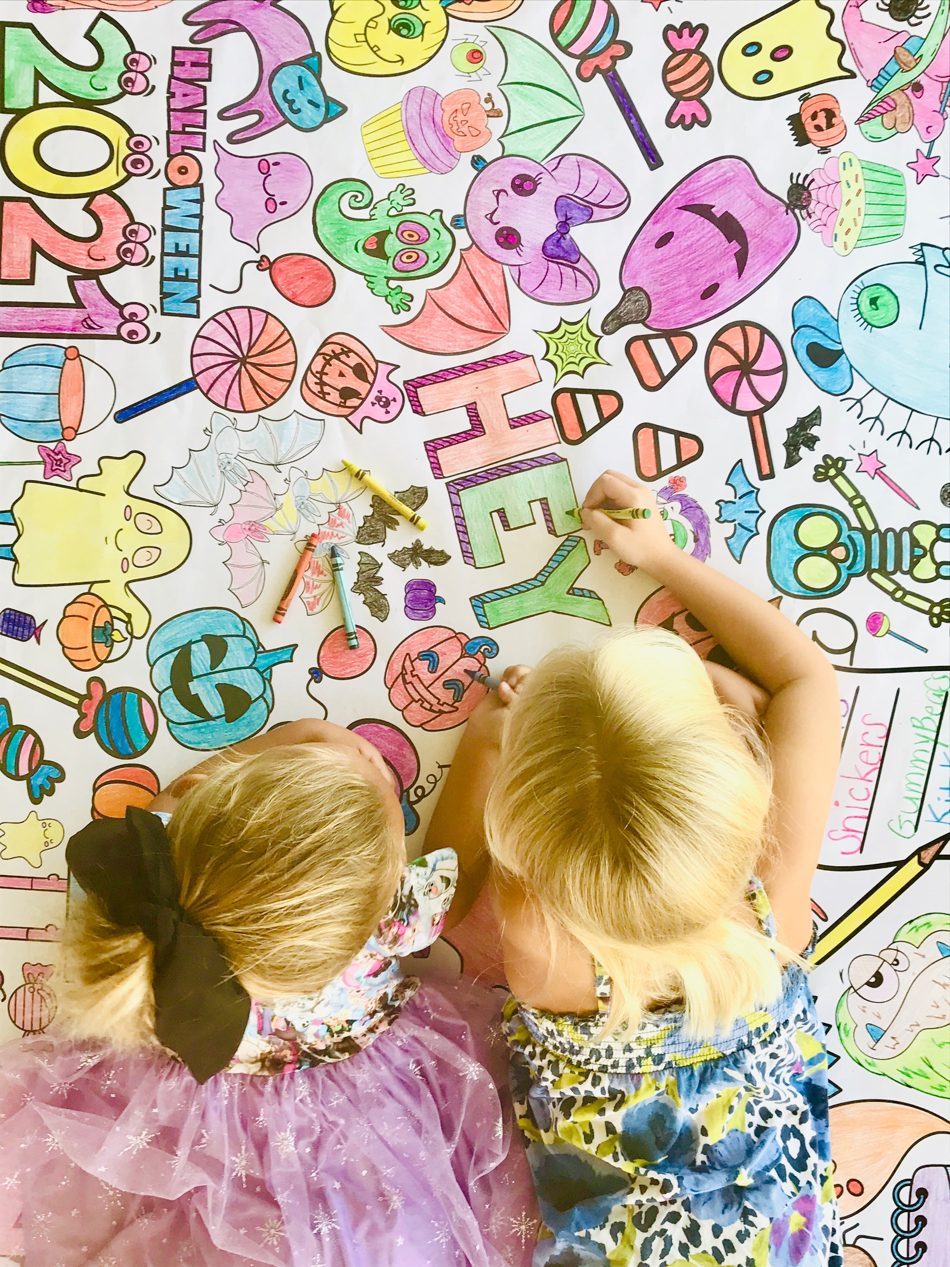 Creative Crayons Workshop Halloween Coloring Table Cover by Creative Crayons Workshop