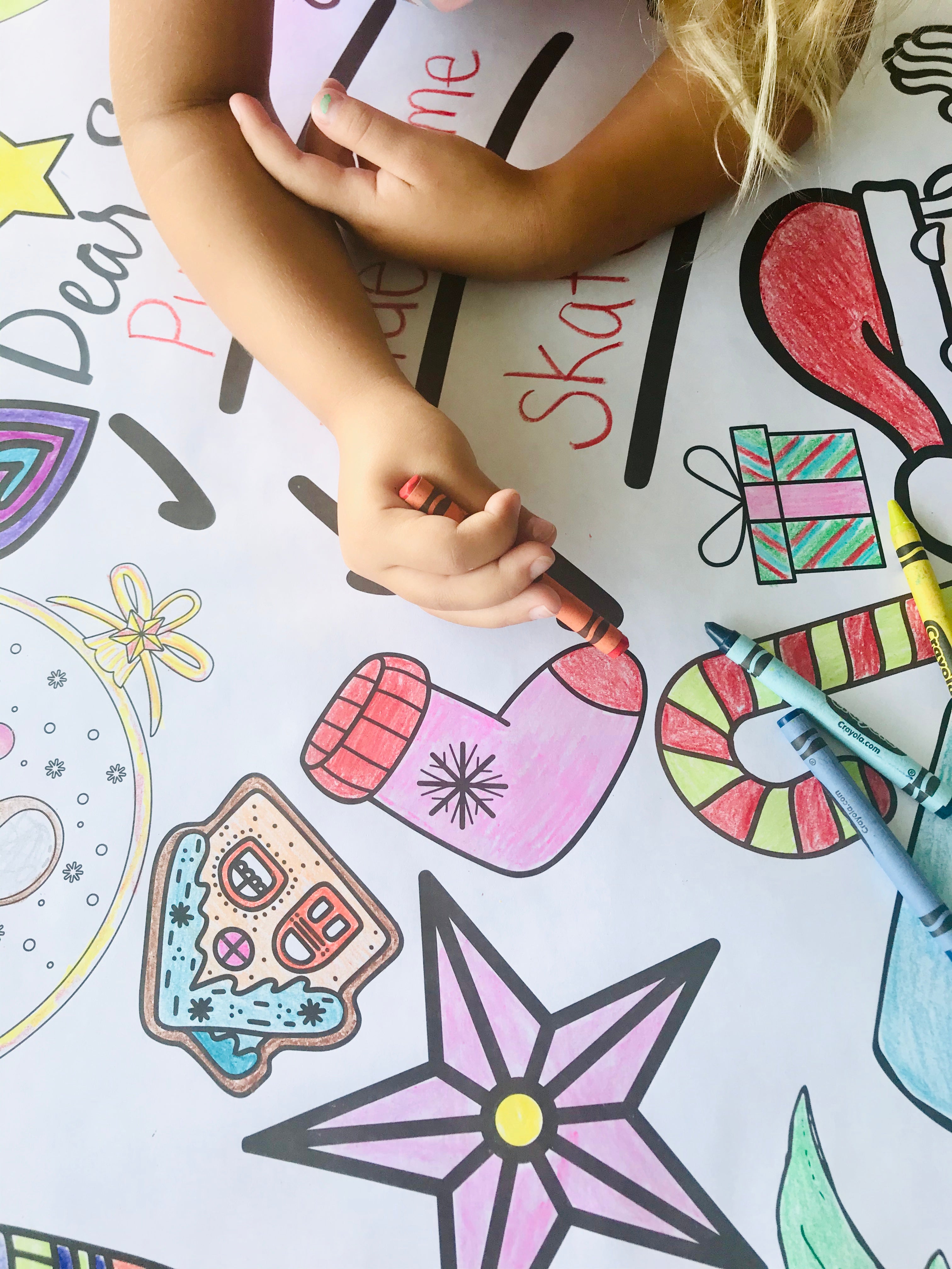 Creative Crayons Workshop Christmas Coloring Table Cover by Creative Crayons Workshop