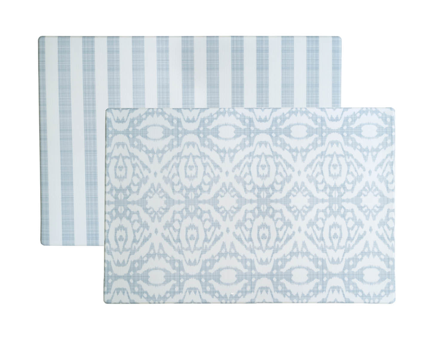 Play Mat Emerson Ikat + Jack Stripe In Rainwash Blue