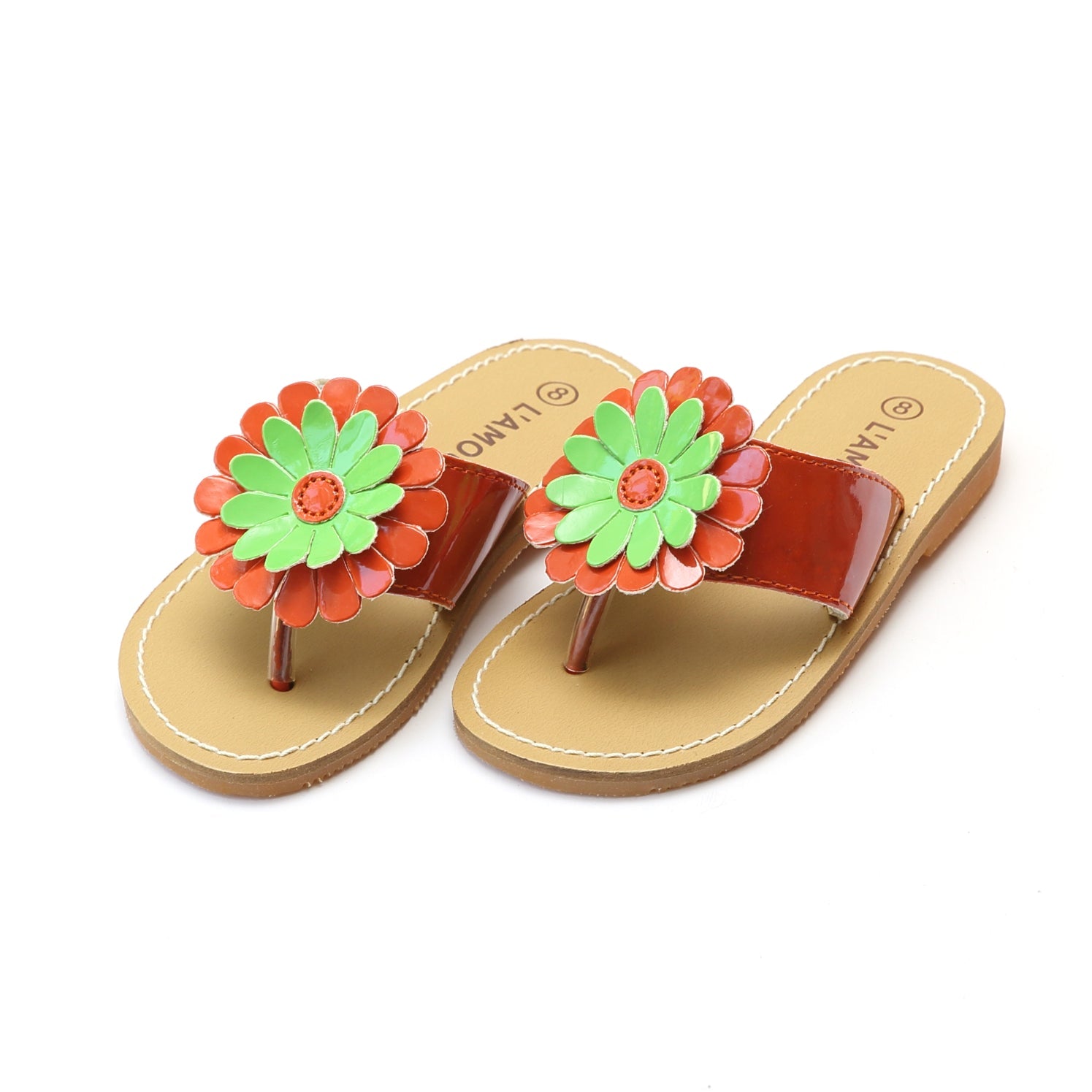 Sandals Patent Flower Thong | Savannah