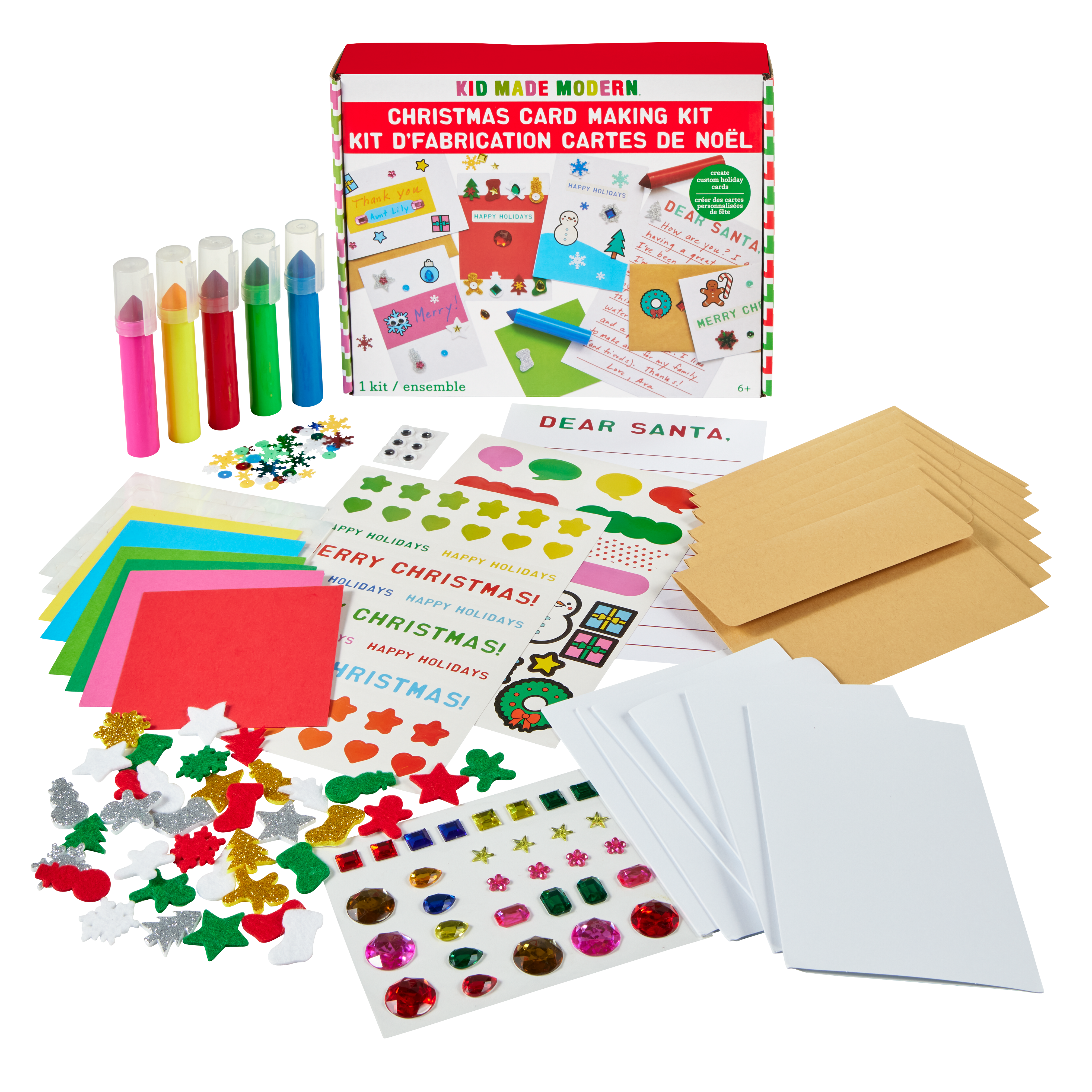 Kid Made Modern Christmas Card Making Kit Crafts