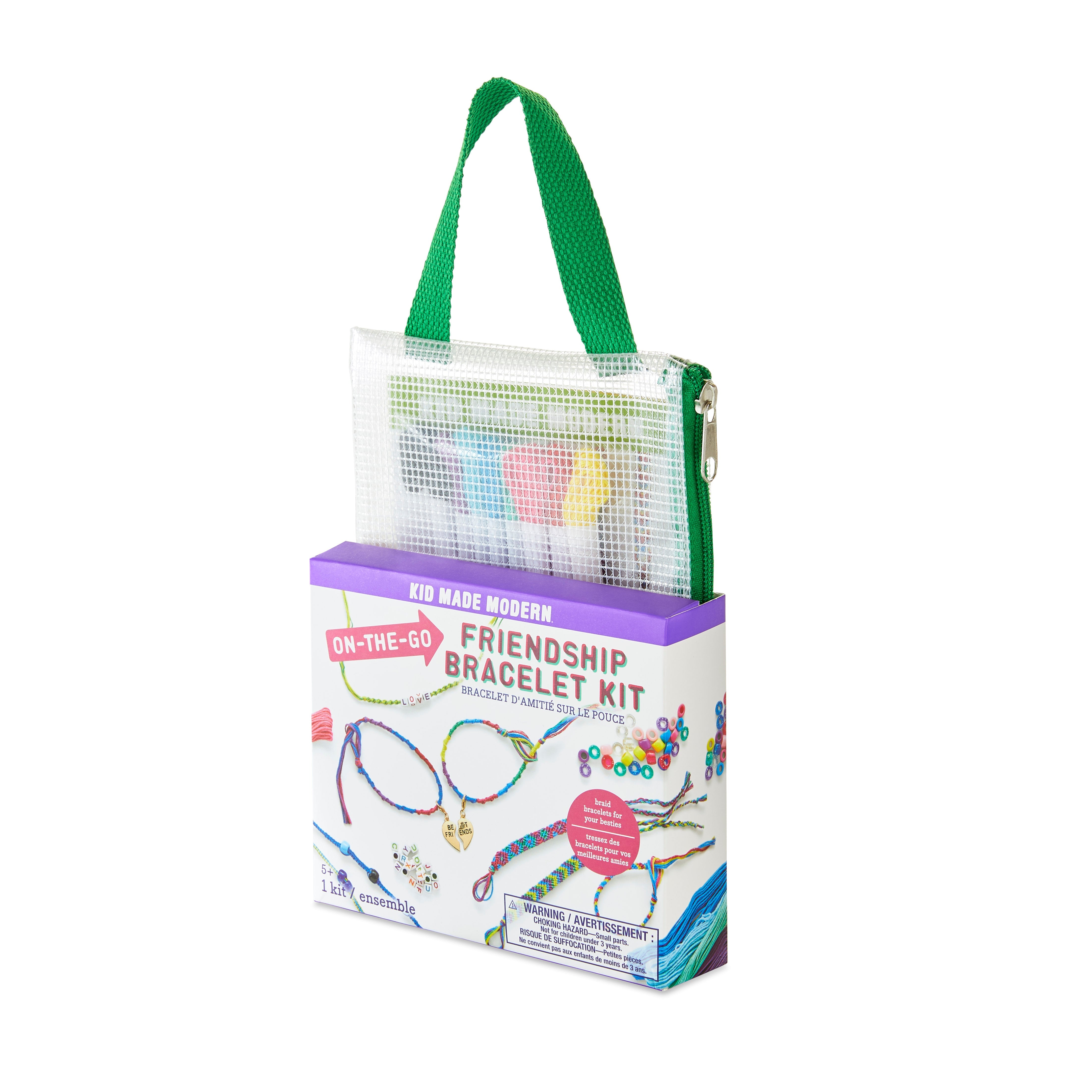 Kid Made Modern On-The-Go Friendship Bracelet Kit Craft