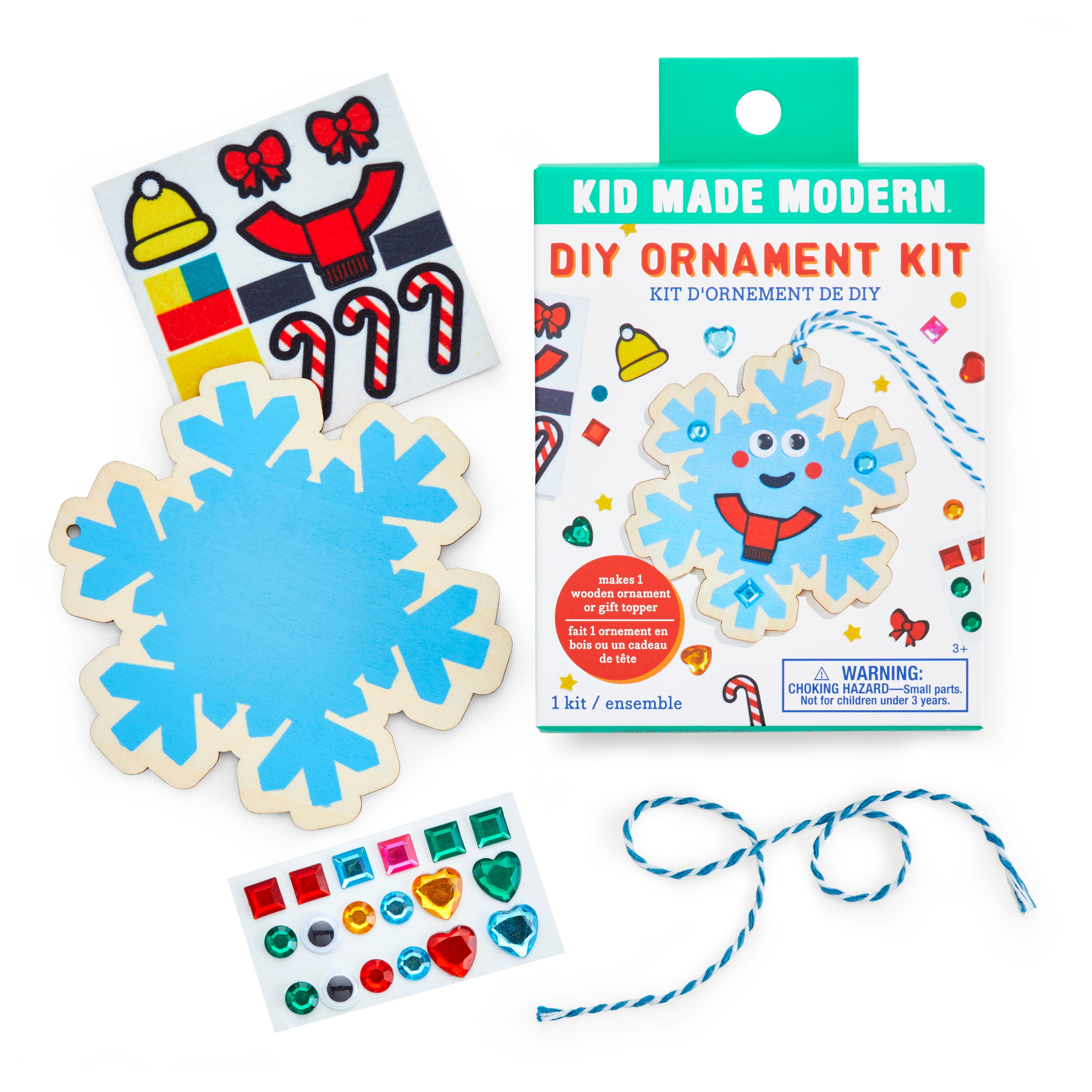Kid Made Modern DIY Ornament Kits - Snowflake Craft