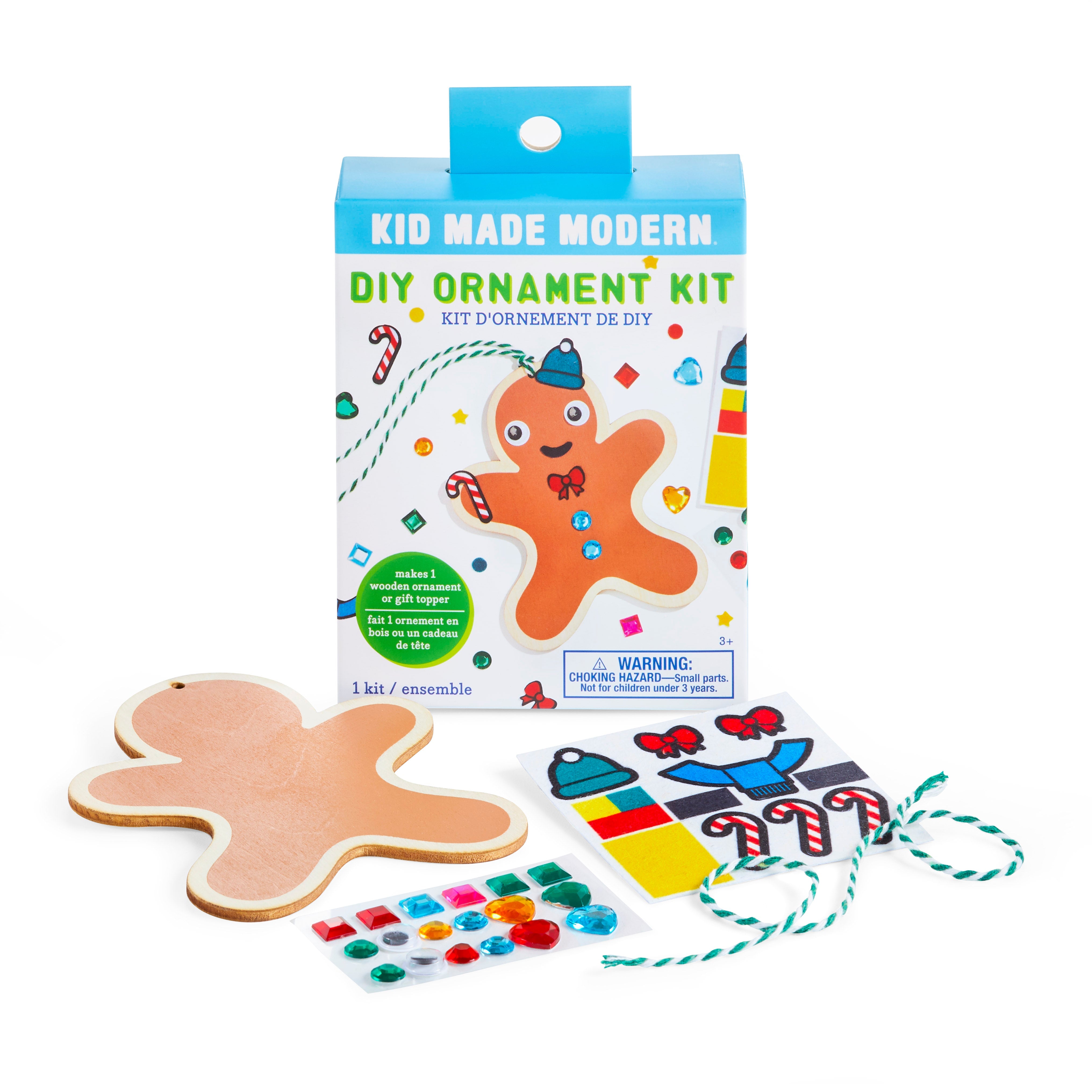 Kid Made Modern DIY Ornament Kits - Gingerbread Man Craft