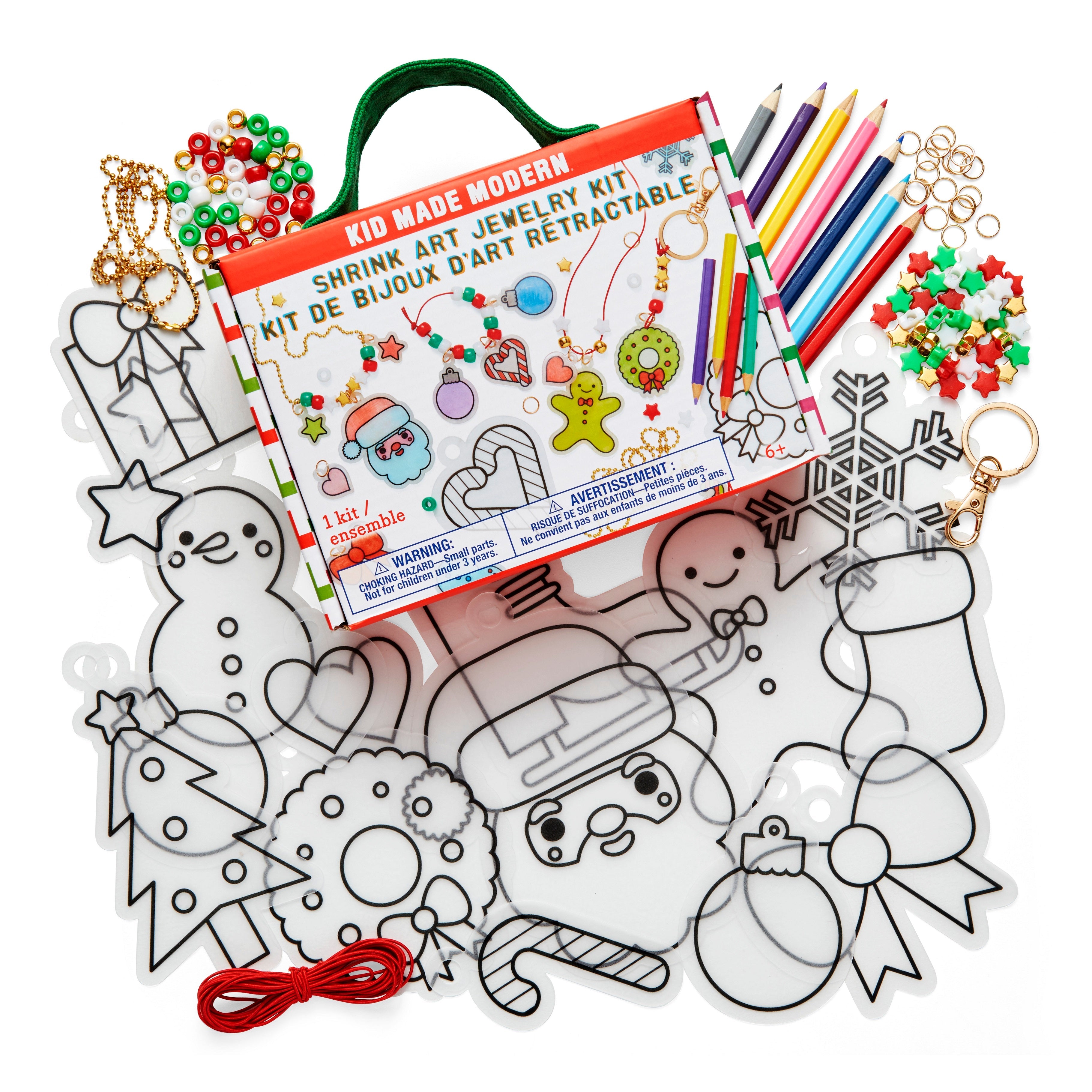 Kid Made Modern Christmas Shrink Art Jewelry Kit Art Kits