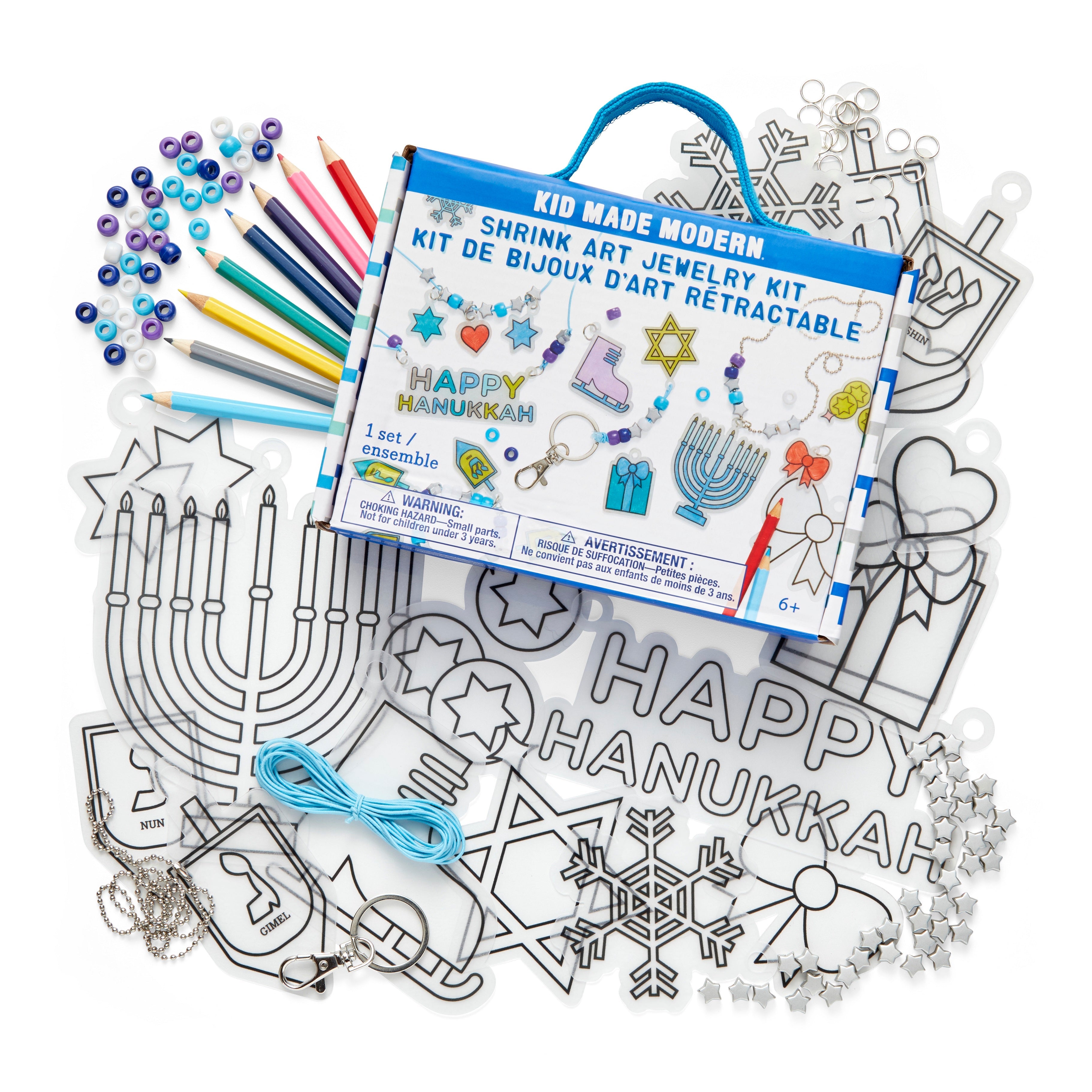 Kid Made Modern Hanukkah Shrink Art Jewelry Kit Art Kits