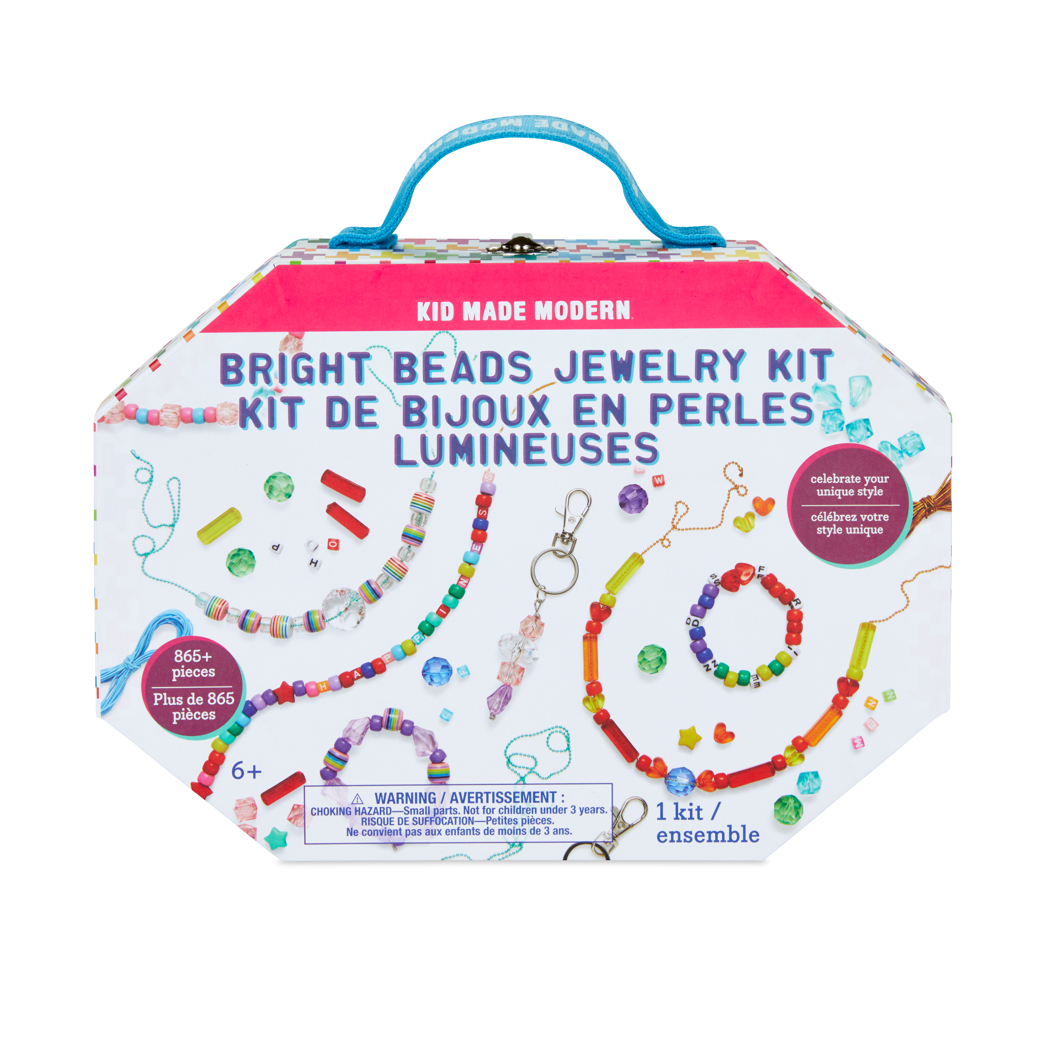 Kid Made Modern Bright Beads Jewelry Kit Crafts
