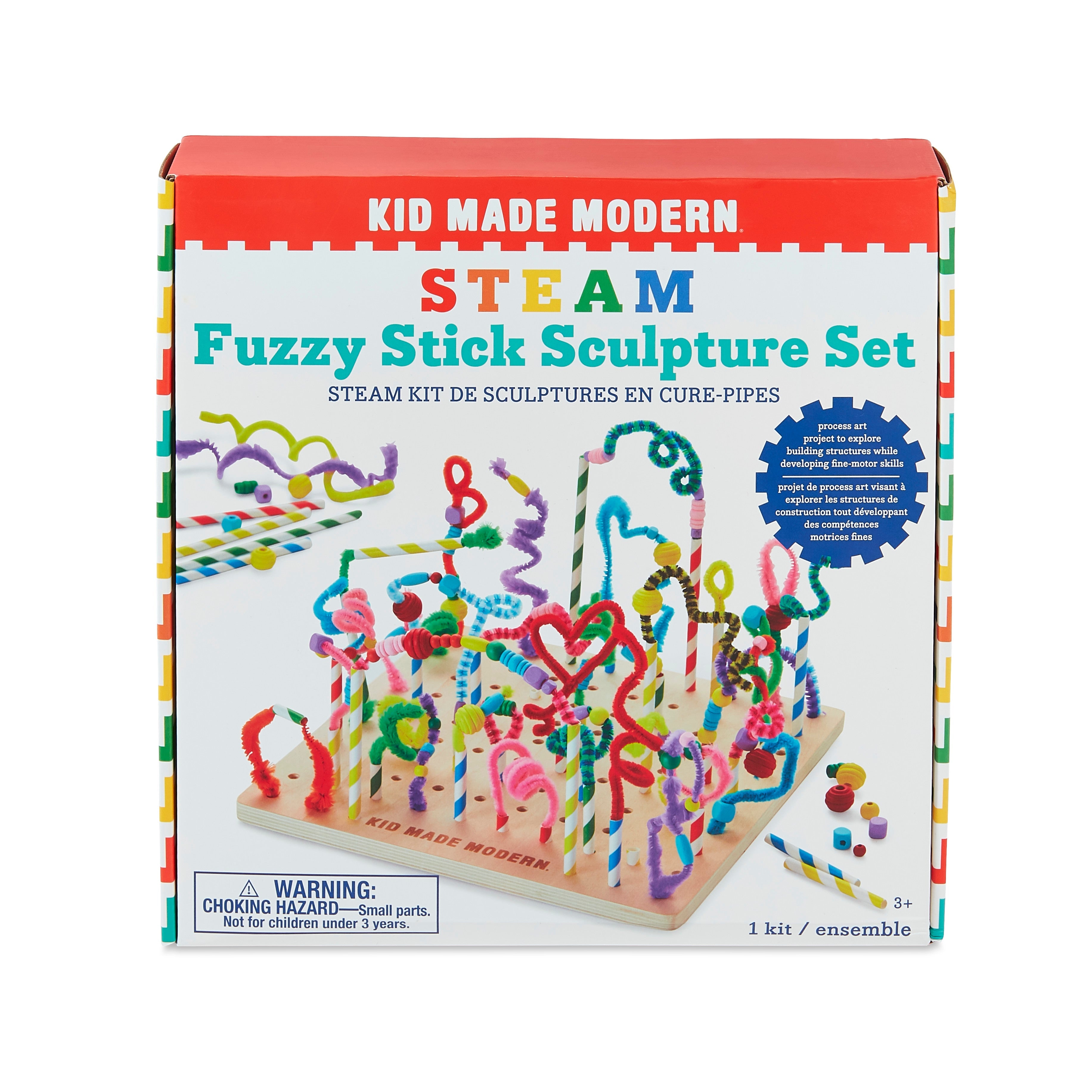 Kid Made Modern STEAM - Fuzzy Stick Sculpture Set Art Kits