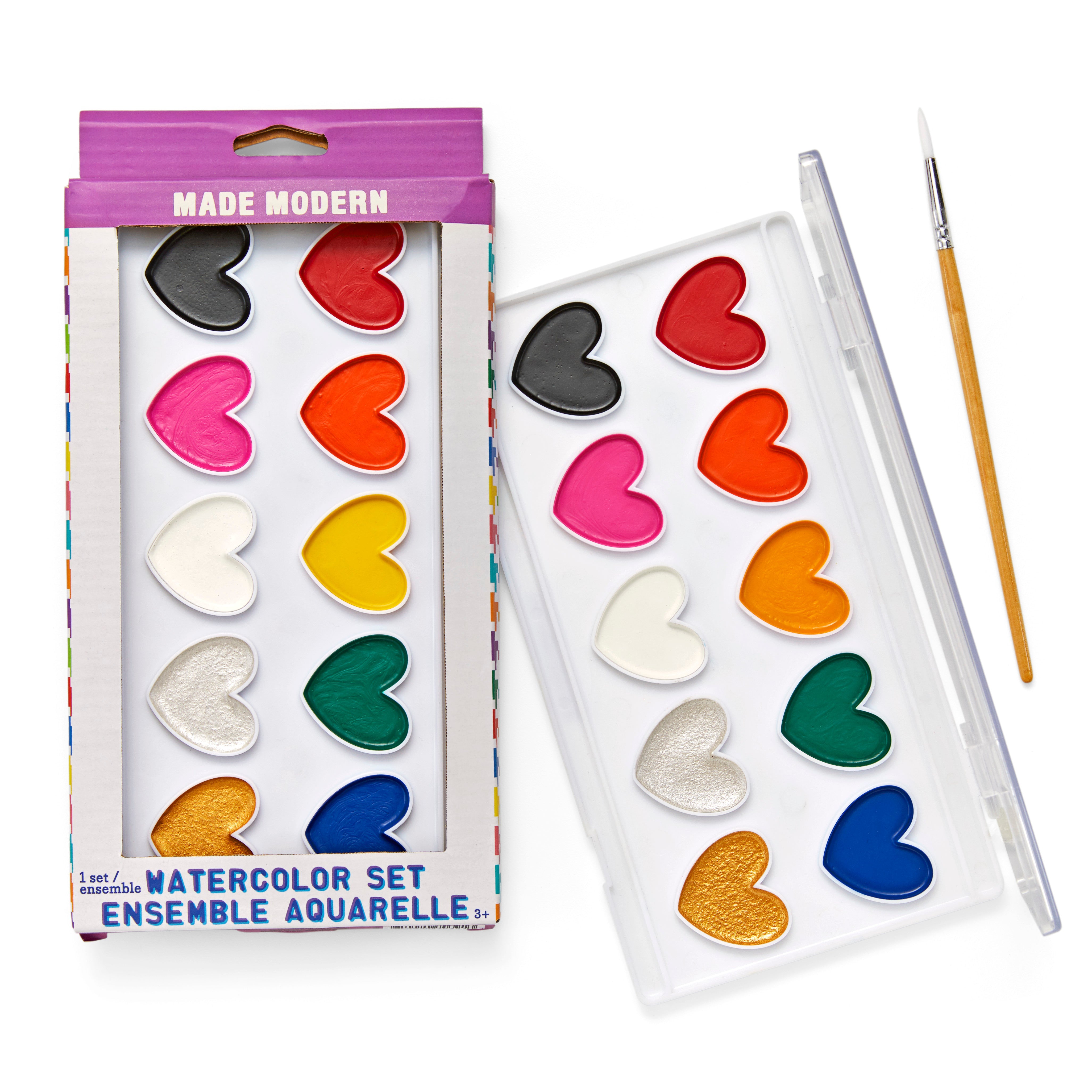 Kid Made Modern I Heart Watercolors Watercolor Set