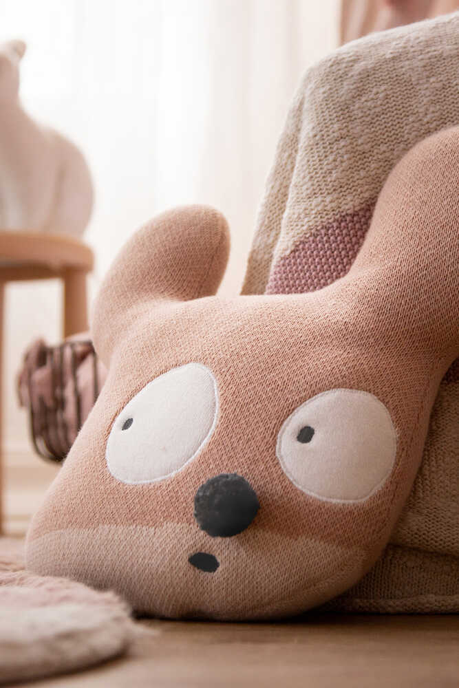 Knitted Cushion Miss Mighty Mouse